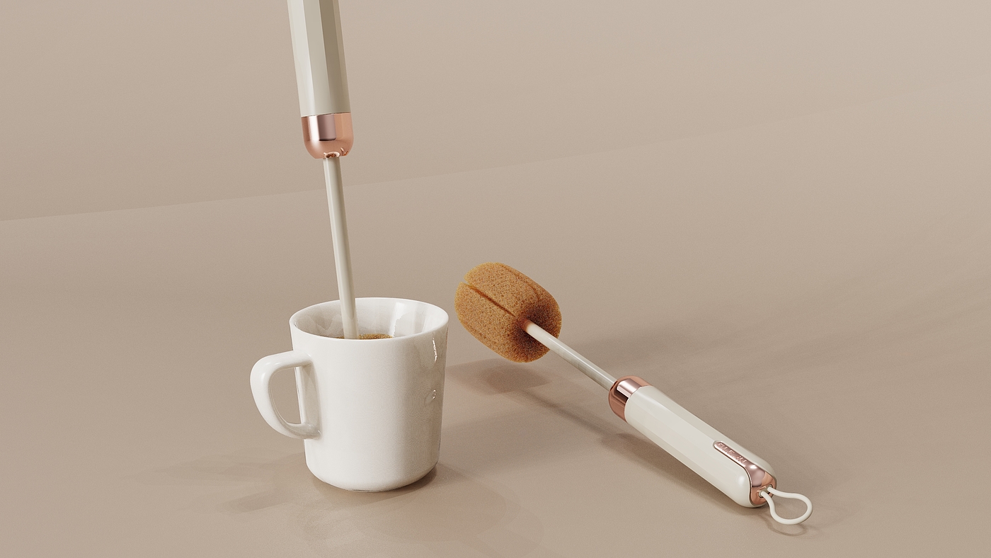 Cup brush，extend，Stretch，product design，