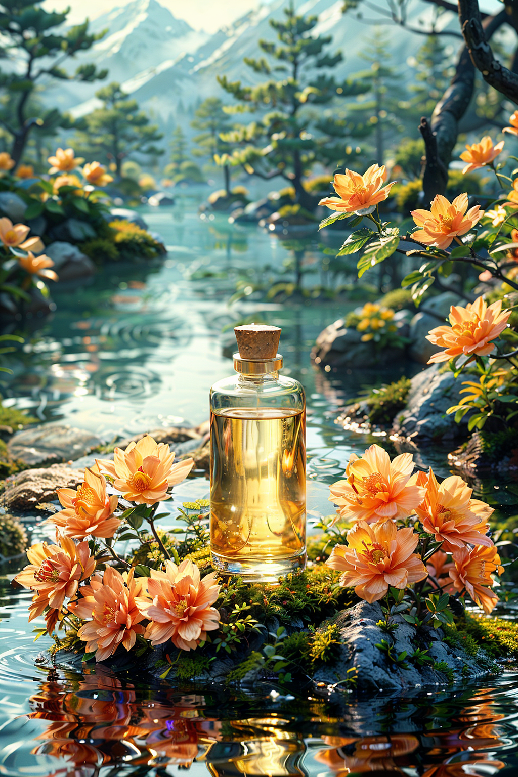 AIGC，E-commerce scene，Flowers，Perfume，comfyui，