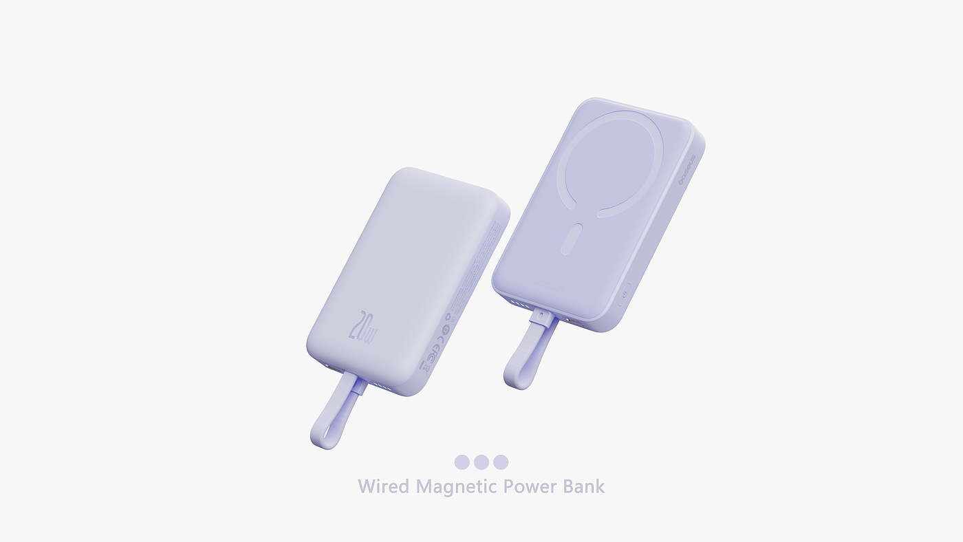 Magnetic suction wireless charging, with line mobile power supply, dopamine，