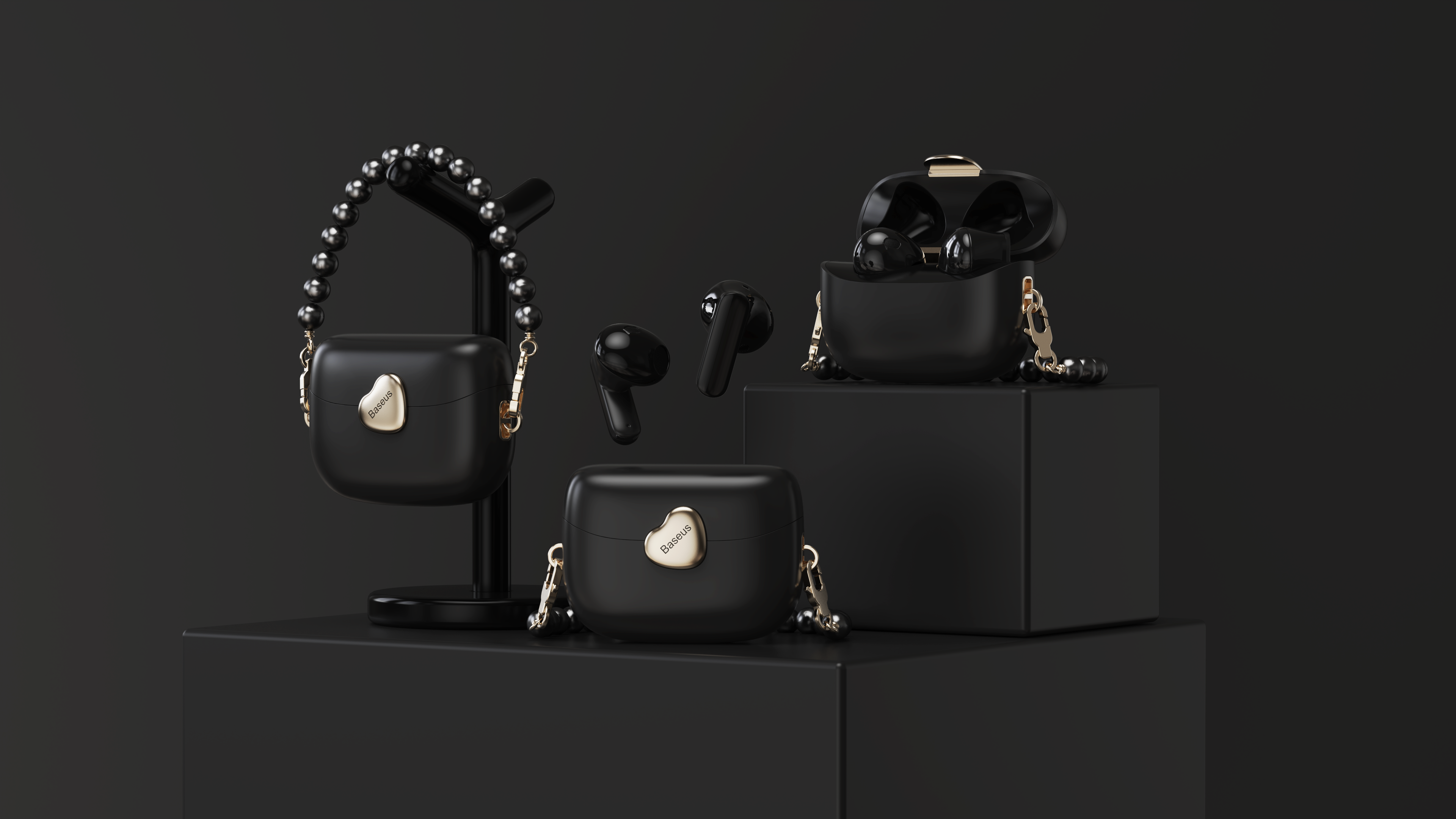 tws，Bluetooth headset，Bag，female sex，dopamine，color，trend，