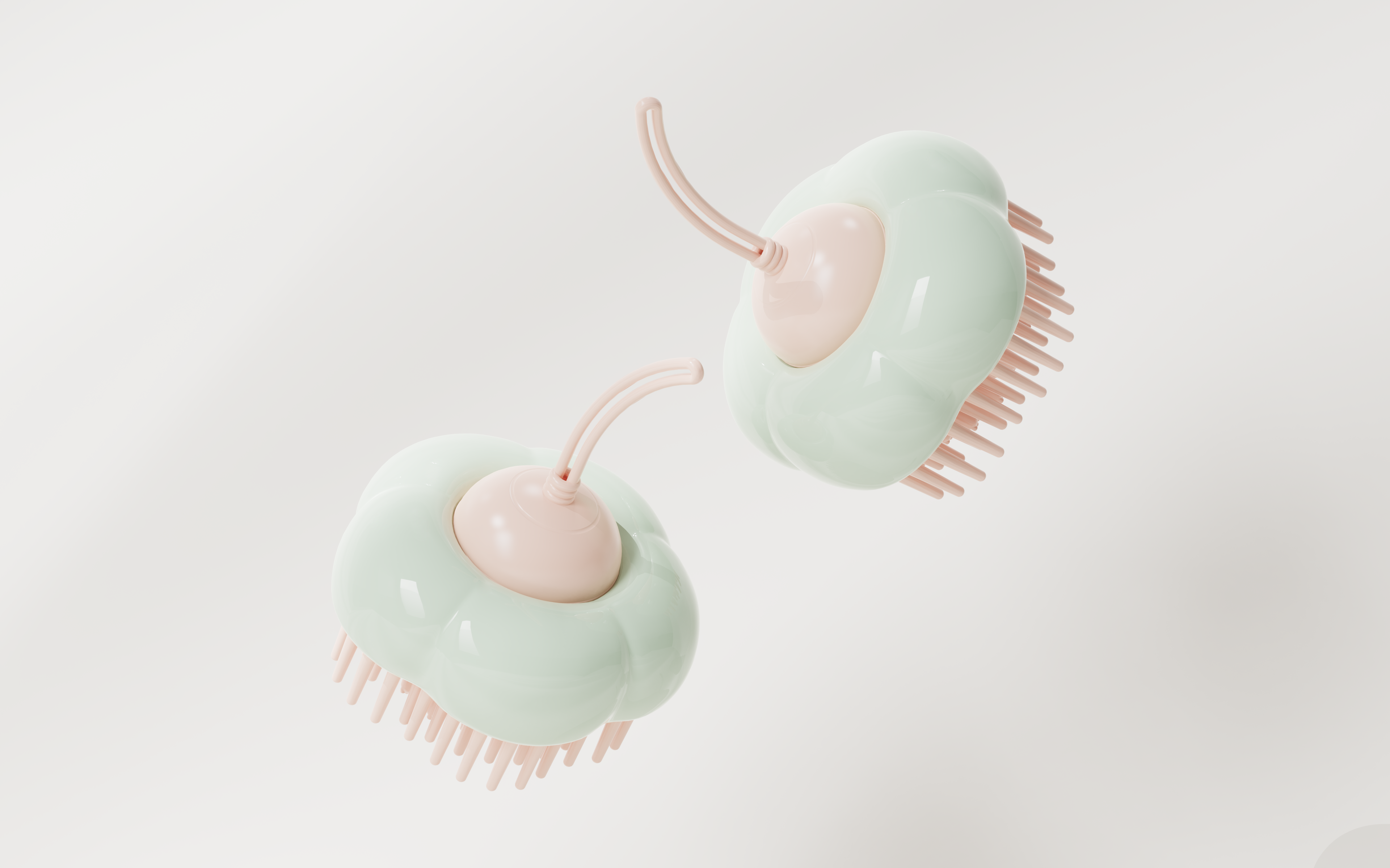 Shampoo brush，Commodity Design，Silicone shampoo brush design，Home design，massage，Bionics Design ，flowers bionic，