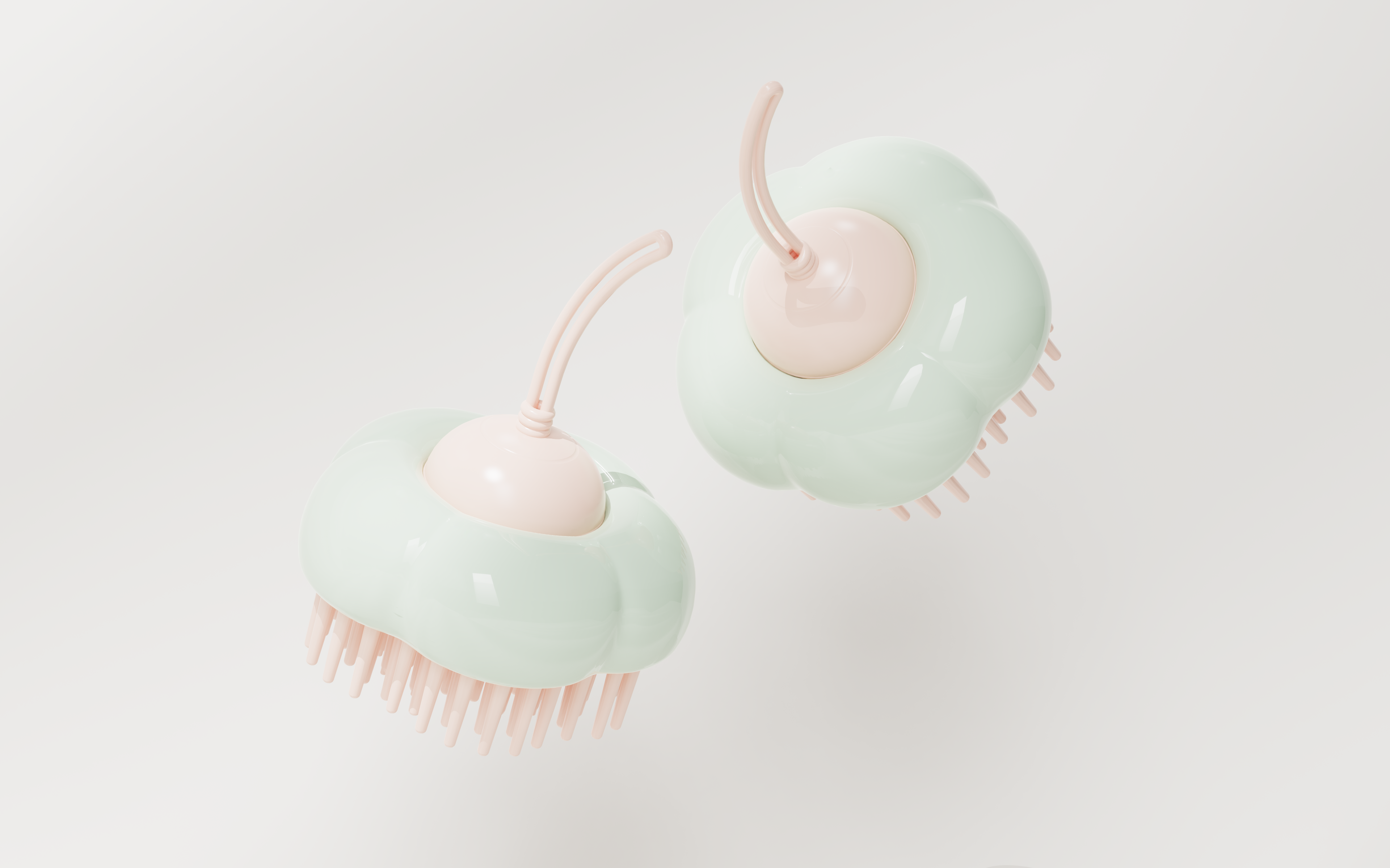 Shampoo brush，Commodity Design，Silicone shampoo brush design，Home design，massage，Bionics Design ，flowers bionic，