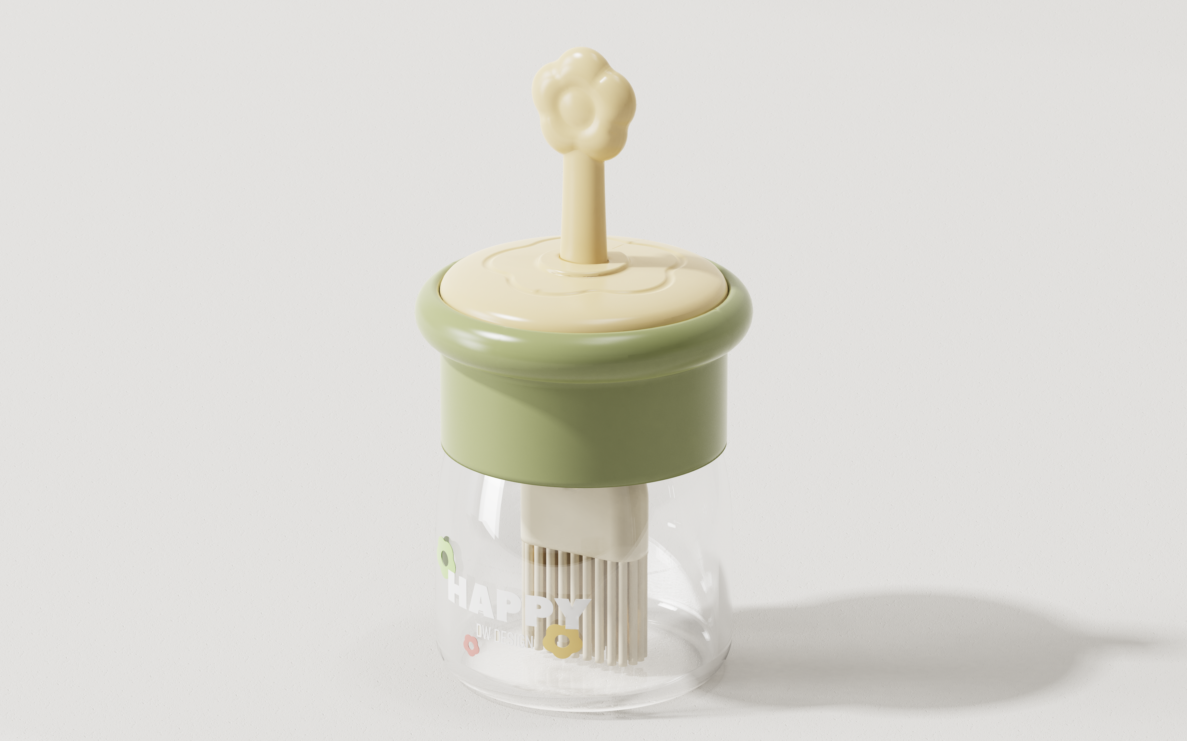 Oil brush，Oil pot，Oil pot brush design，Bionics Design ，Oil bottle design，Kitchen supplies，