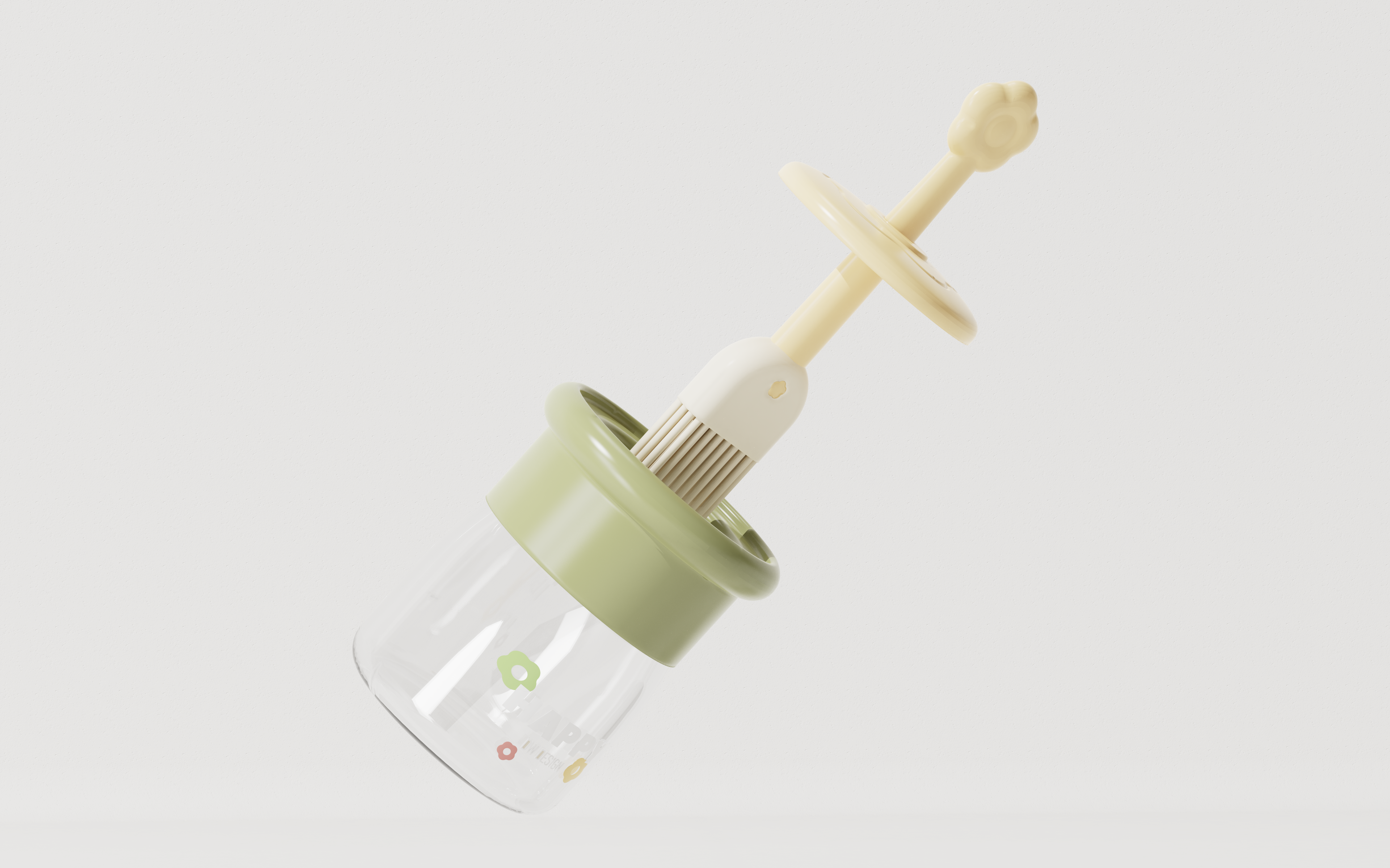 Oil brush，Oil pot，Oil pot brush design，Bionics Design ，Oil bottle design，Kitchen supplies，