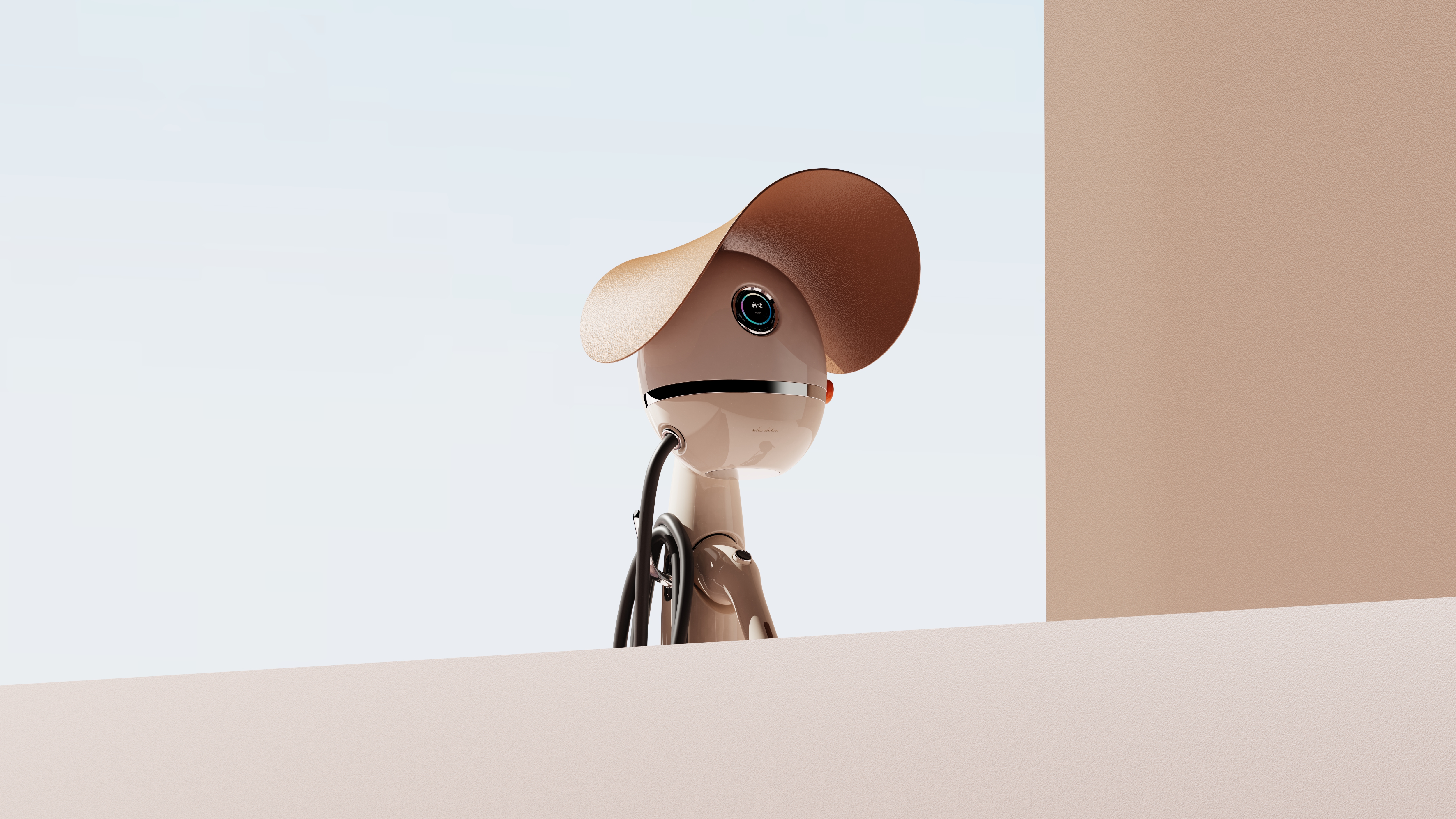 Charging pile，automobile，yifeeling，A touch，modeling，Render，young people，Retro，