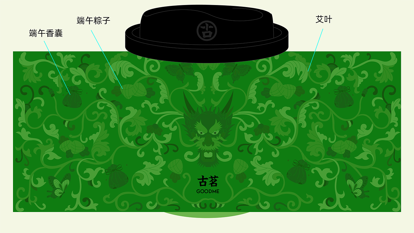 Creative packaging, brand vision, Dragon Boat Festival gift box, plane, ancient tea，