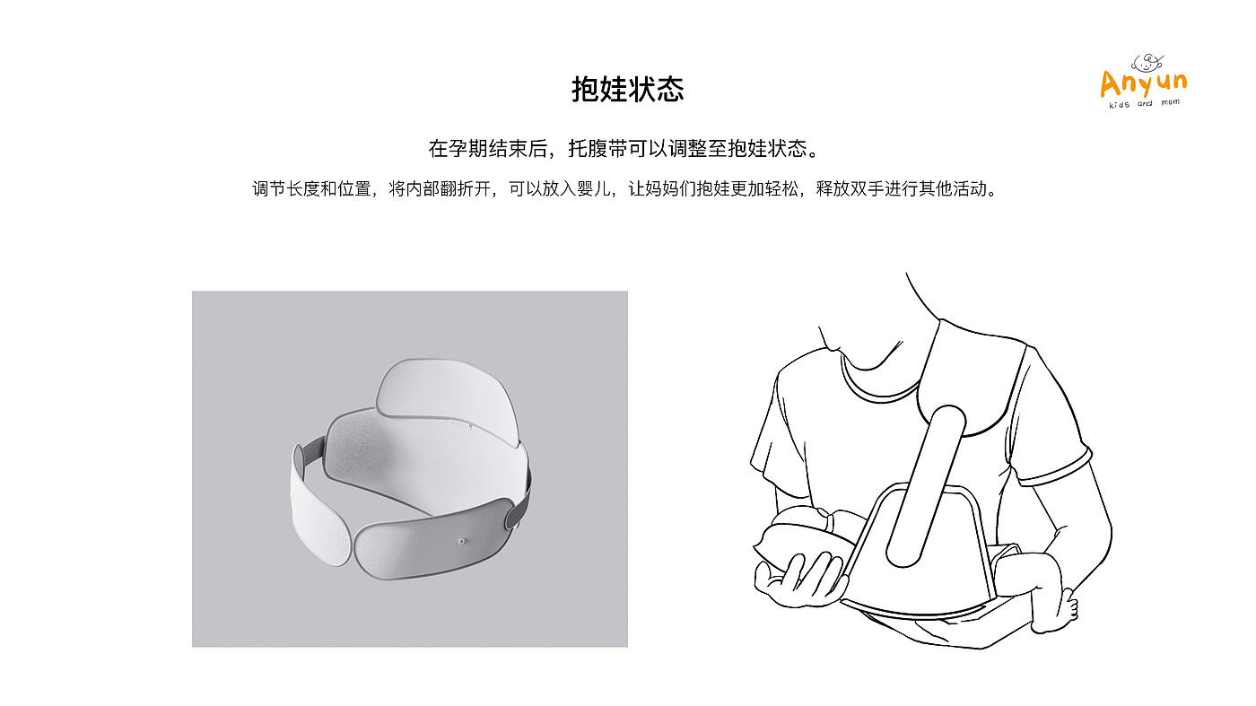 Caring design，pregnant woman，Integrated Products，Relieve low back pain during pregnancy，Abdominal support belt，Press to inflate，