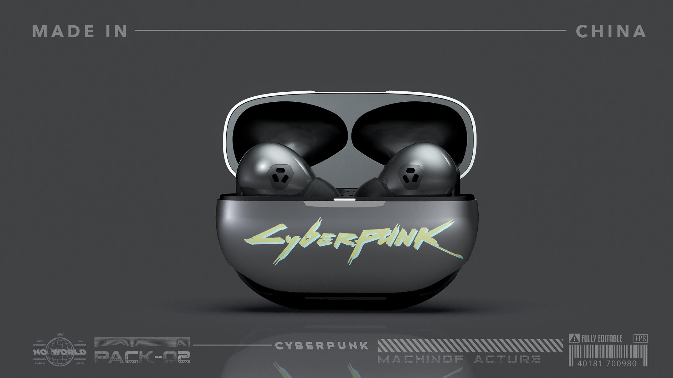 tws，Cyberpunk，TWS headset，Game headset，E-sports headset，
