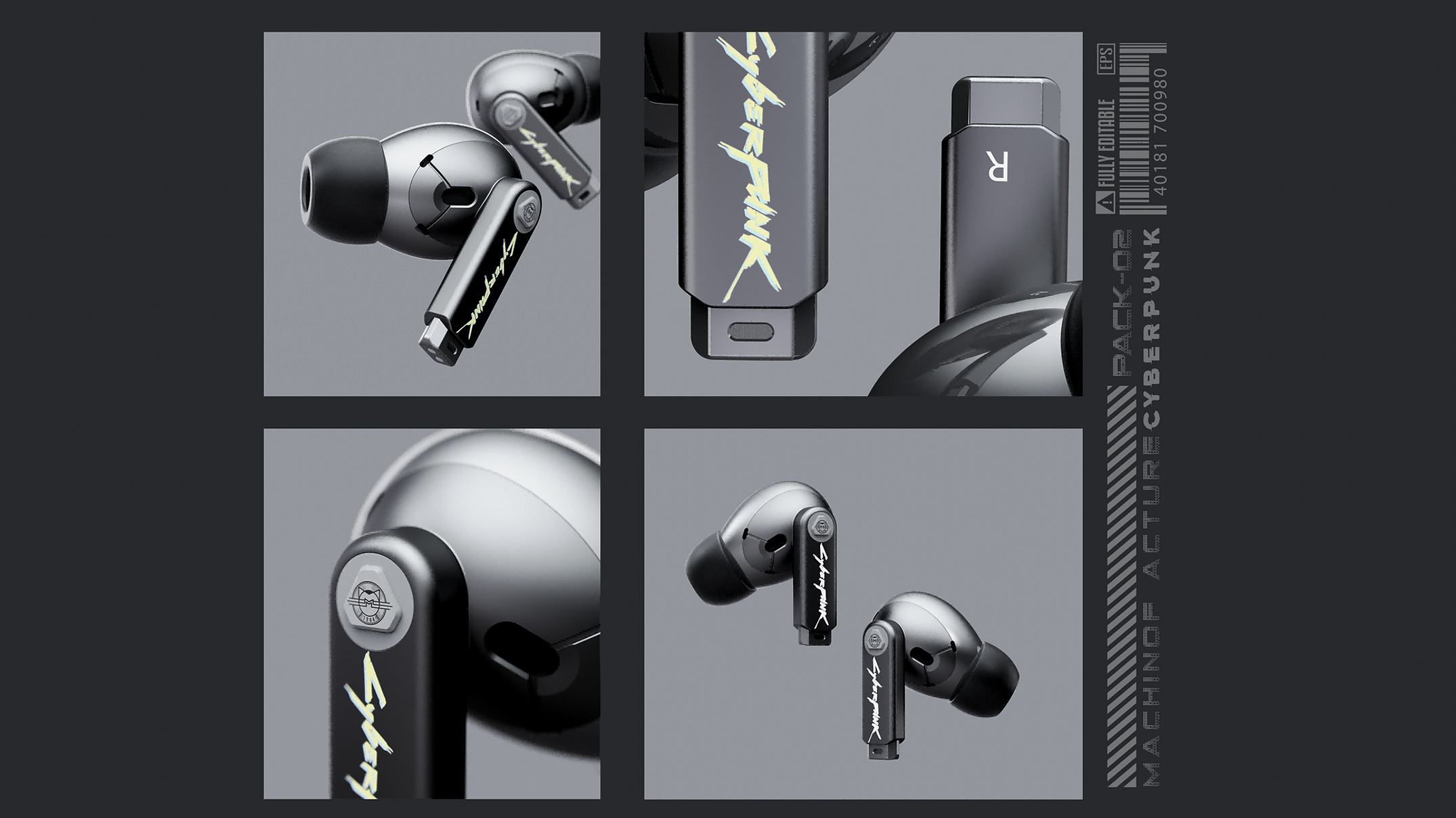 tws，Cyberpunk，TWS headset，Game headset，E-sports headset，