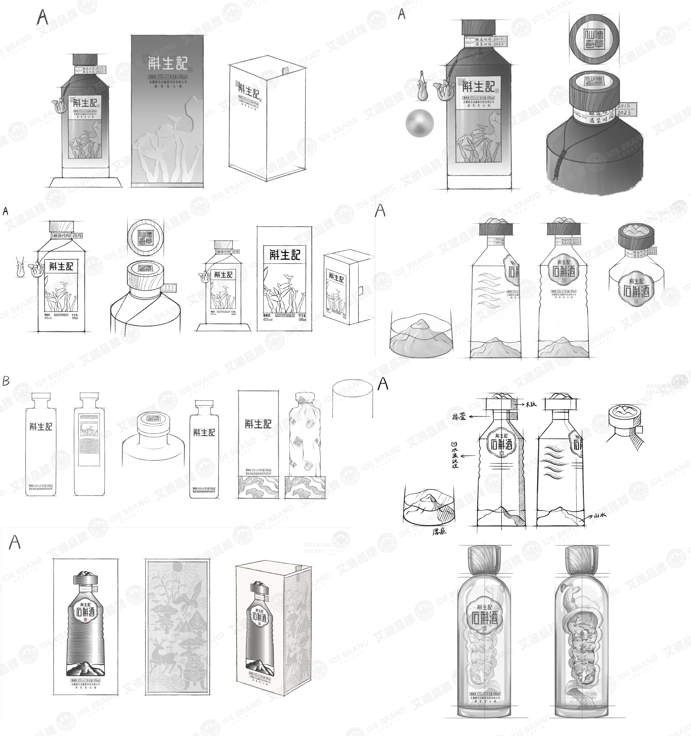 Eddie Brand，Addie Brand Consulting and Design，IDE Addie Brand Consulting and Design，Liquor packaging，Brand packaging design，product design，Baijiu，