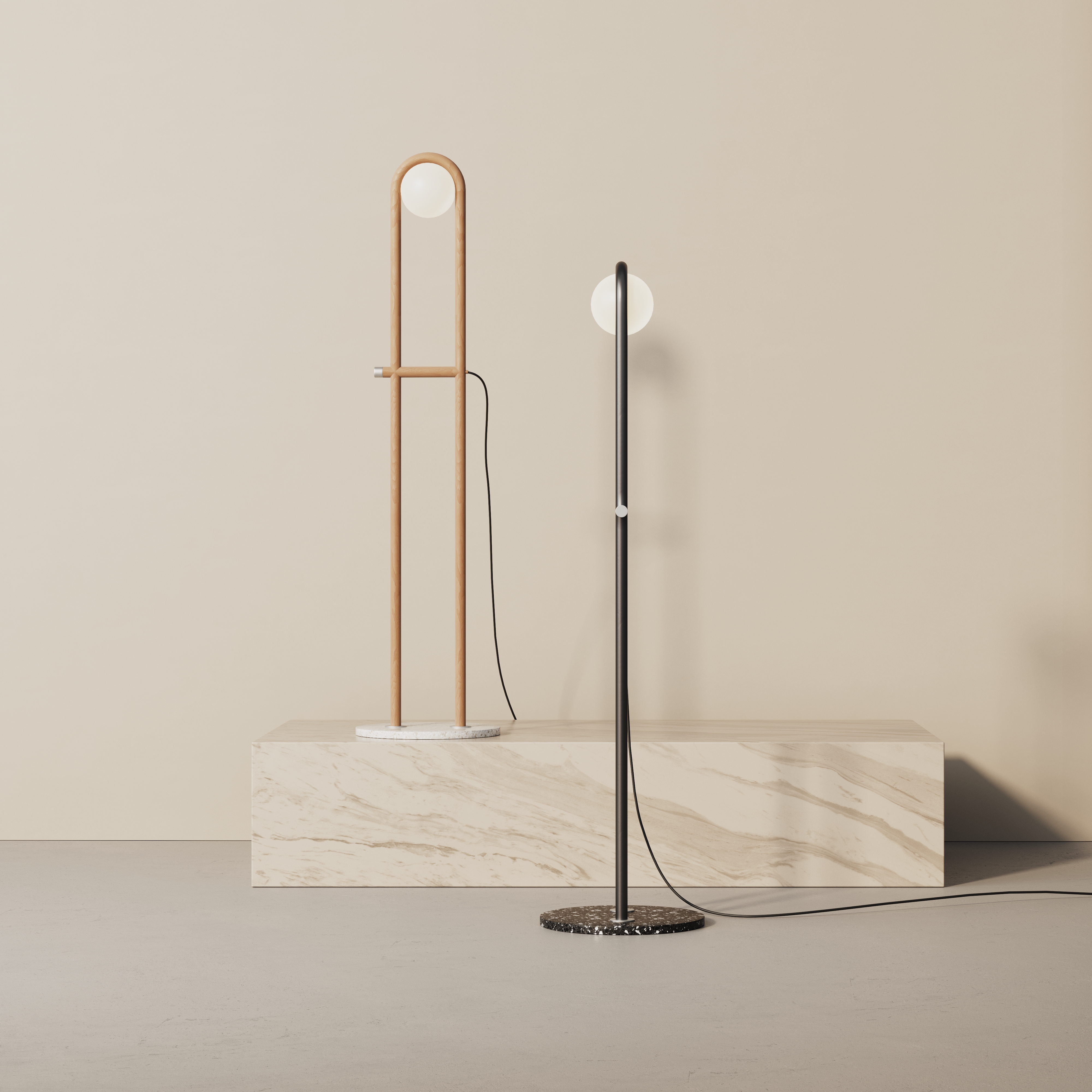 Floor lamp，lamps and lanterns，concise，Glass，