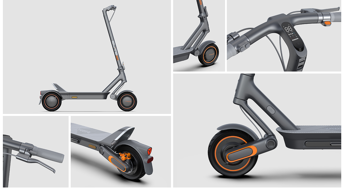 Electric scooter，Scooter，industrial design，product design，Vehicle design，Render，Product rendering，ue5，