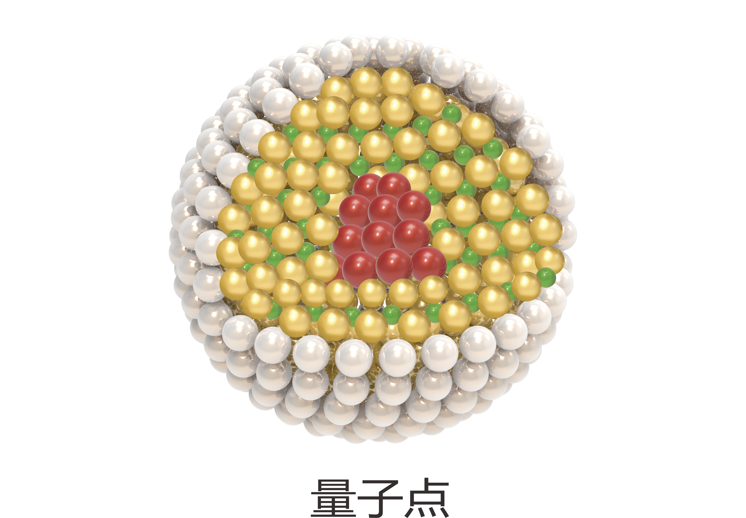 atomic nucleus，molecular chain，Calcium carbonate，Model，