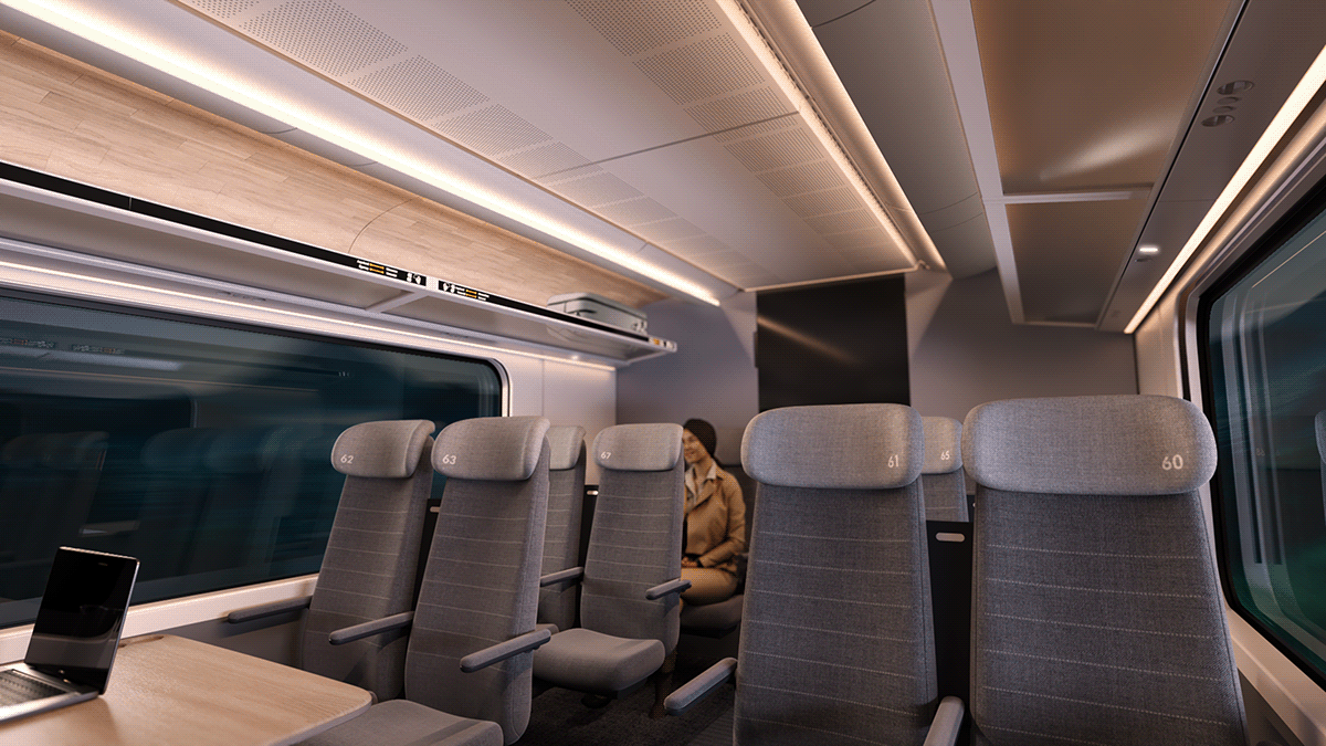 Siemens，Railway vehicle interior，conceptual design，train，