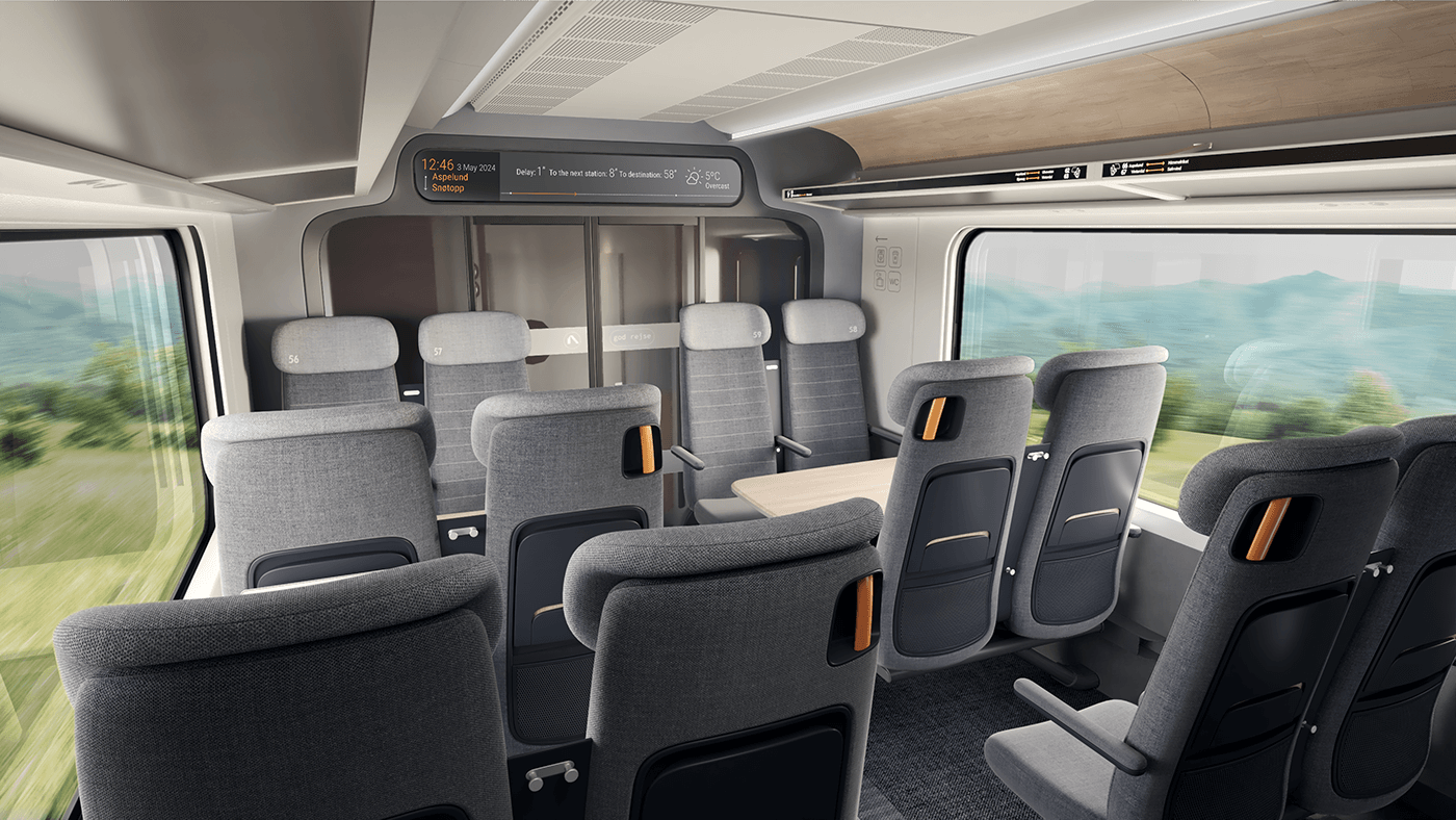 Siemens，Railway vehicle interior，conceptual design，train，