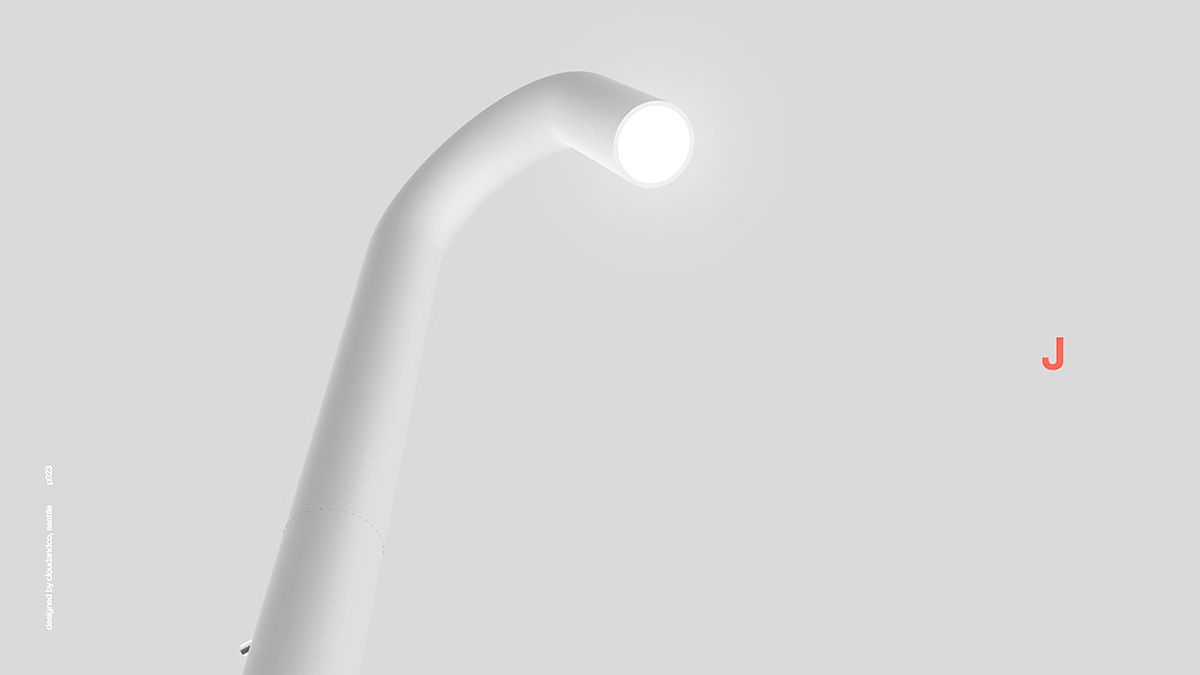 "J" lamp，LED lamp，lamps and lanterns，Desk lamp，bend，