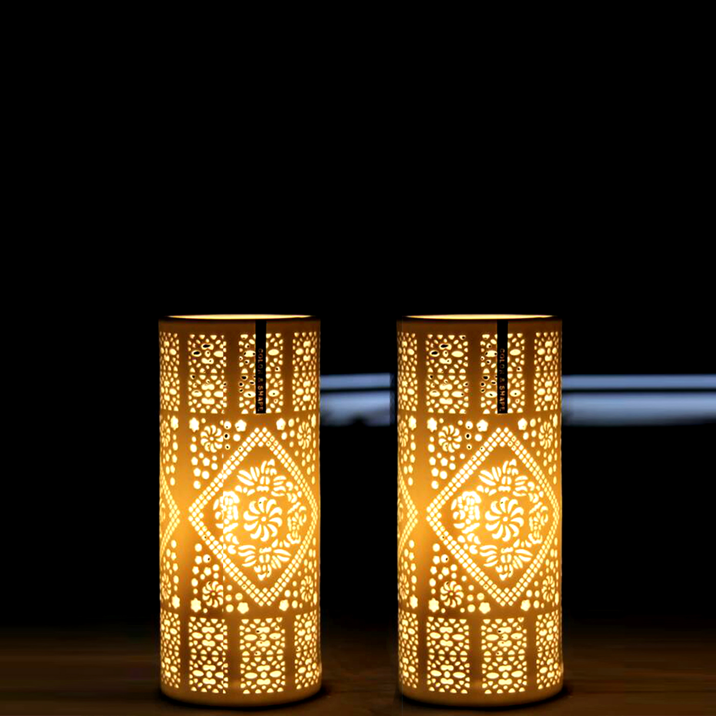 Ceramic environmental protection desk lamp，Chinese style，