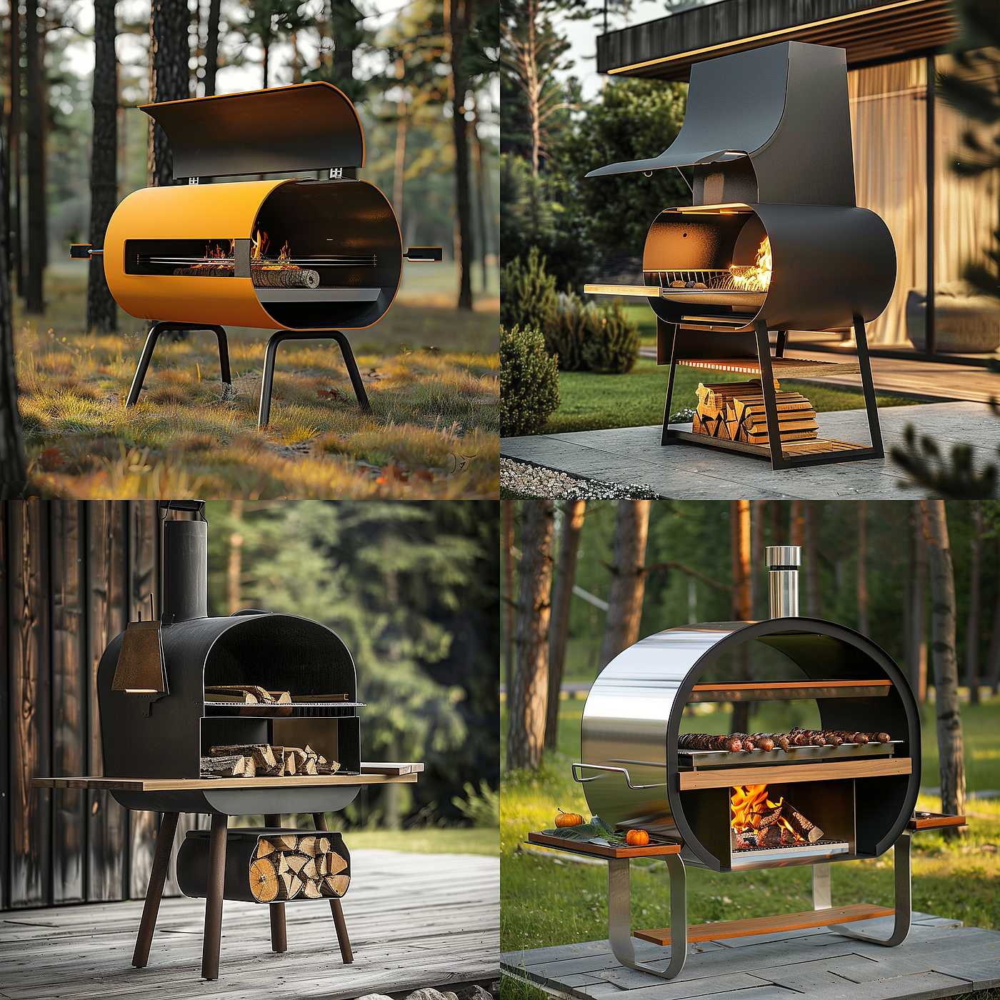 AIGC，AI design，industrial design，product design，barbecue grill，Outdoor products，camping，