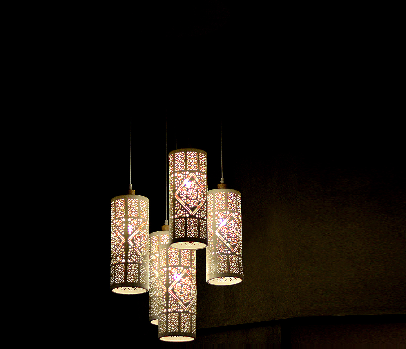 Ceramic environmental protection desk lamp，Chinese style，