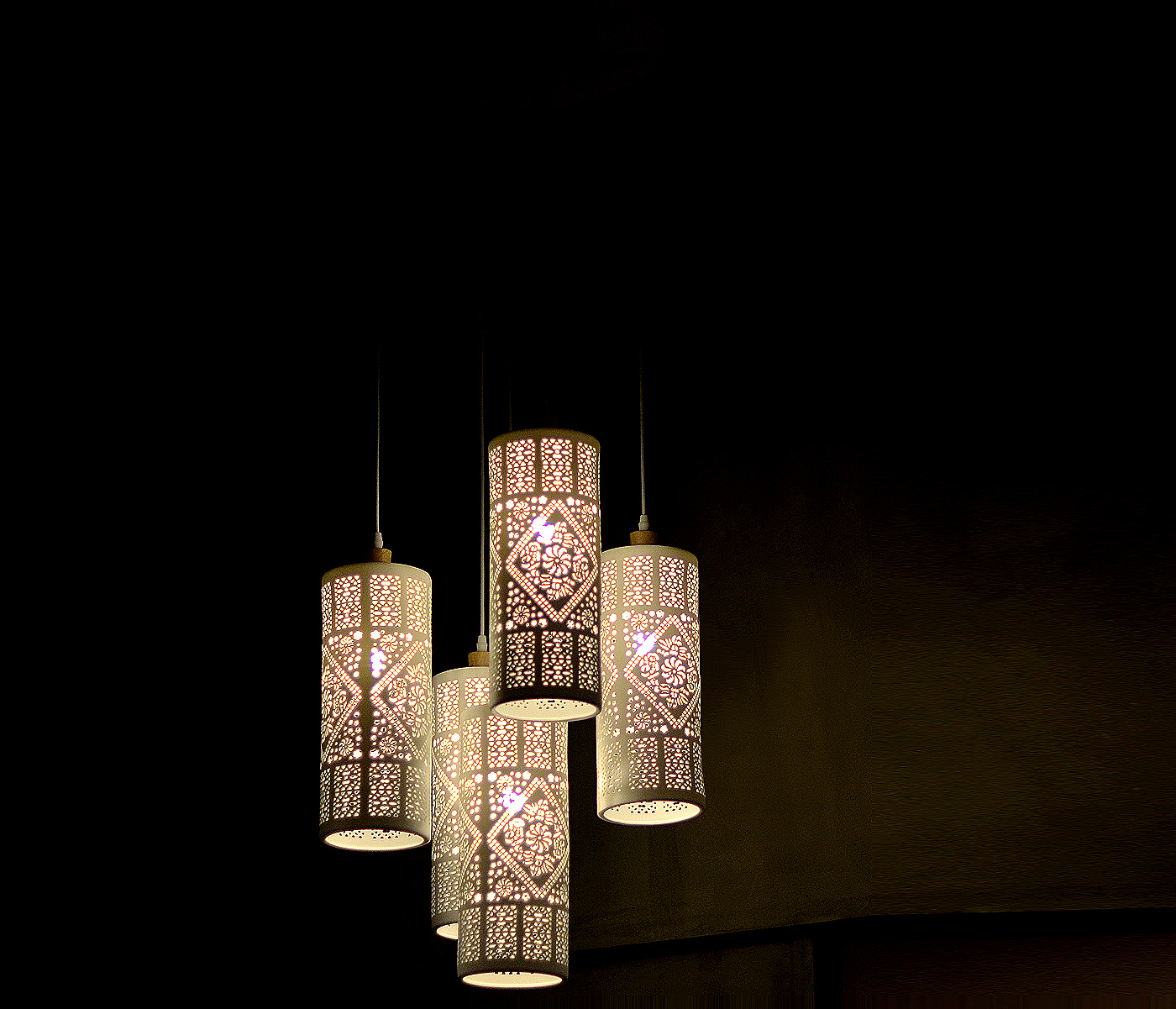 Ceramic environmental protection desk lamp，Chinese style，