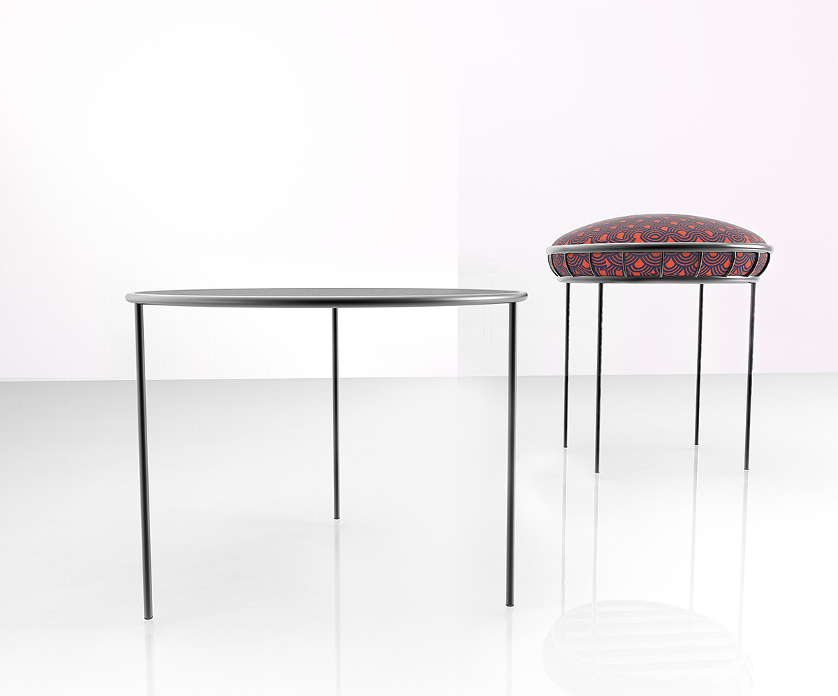 Line，furniture design ，Minimalism，Table，chair，screen，baffle，