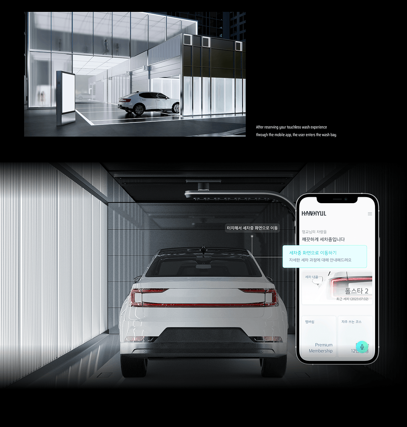 HANKYUL，Automatic car wash system，Brand design，User experience，