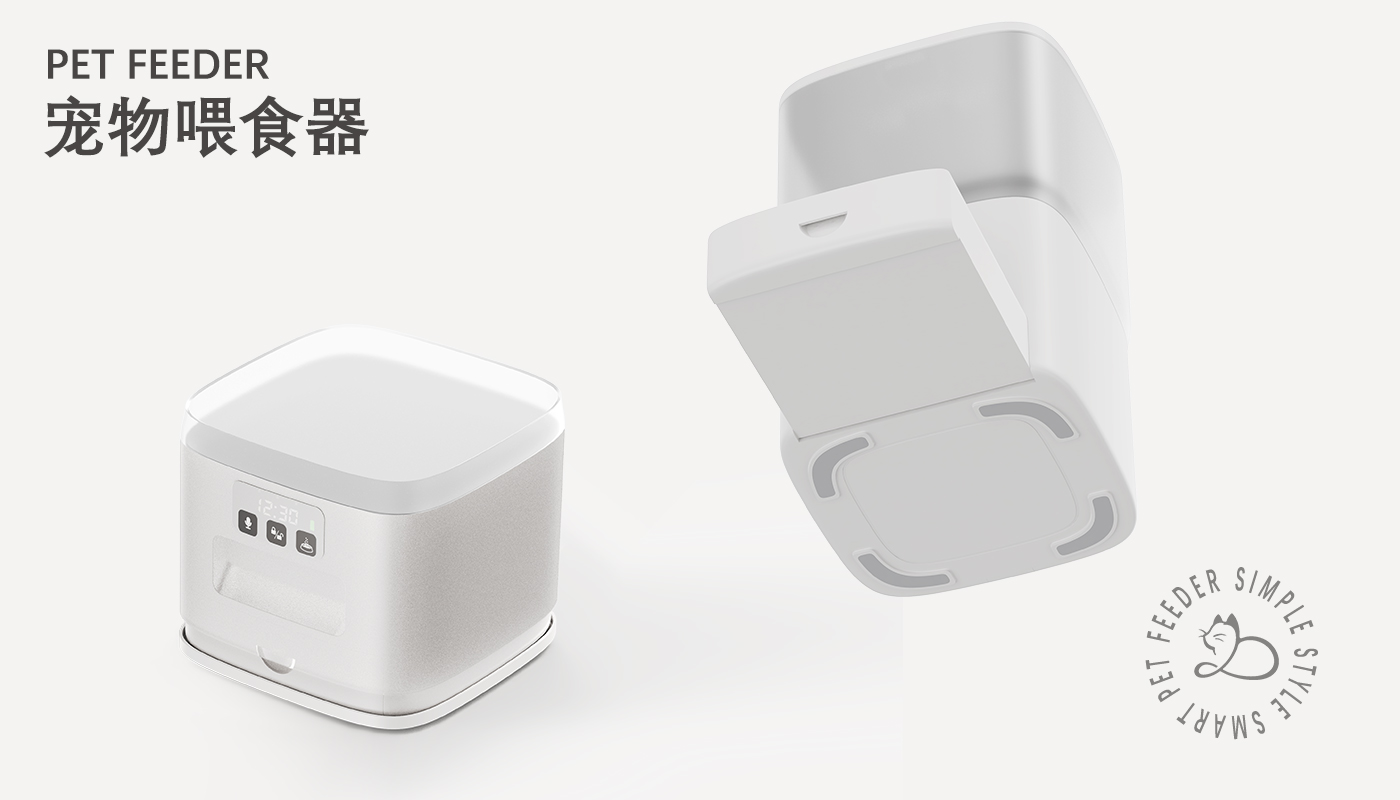 Two pet feeders (storage/non-storage)，