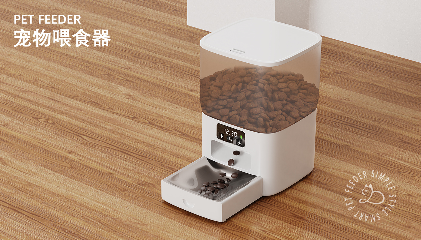 Two pet feeders (storage/non-storage)，