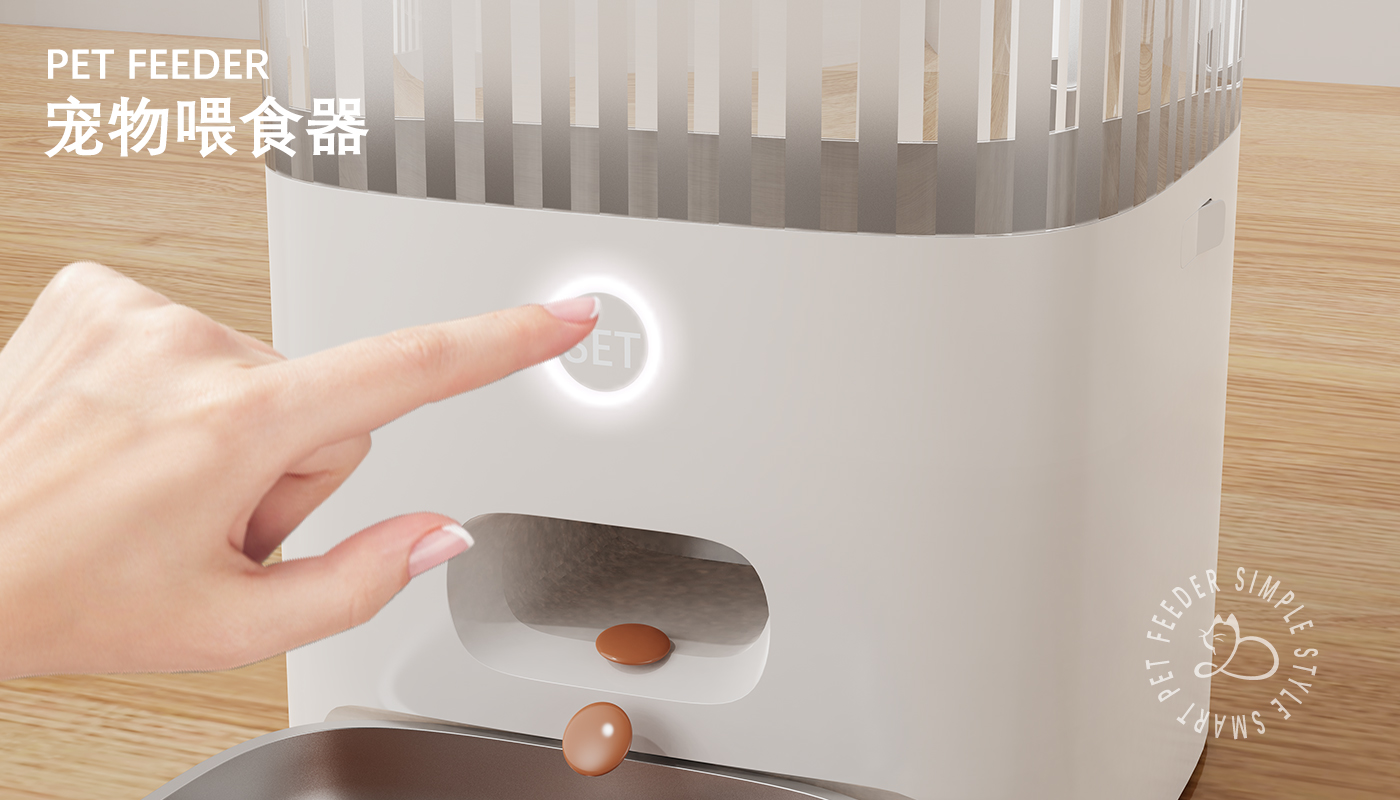 Two pet feeders (storage/non-storage)，