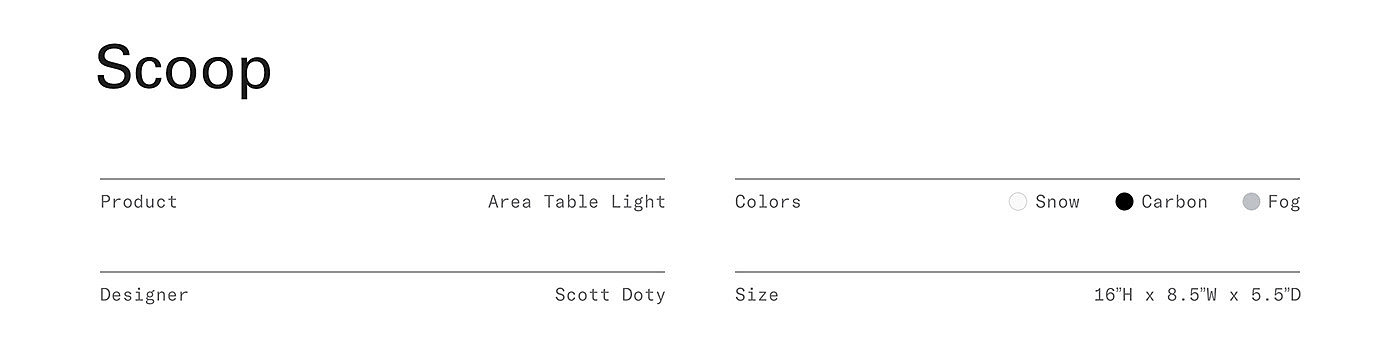 极简，灯具，Scott Doty，Scoop，