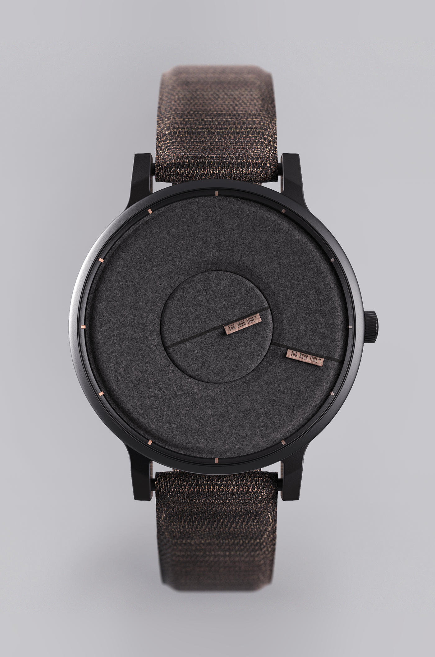 Textile material，texture of material，label，Wrist watch，Time Tag，