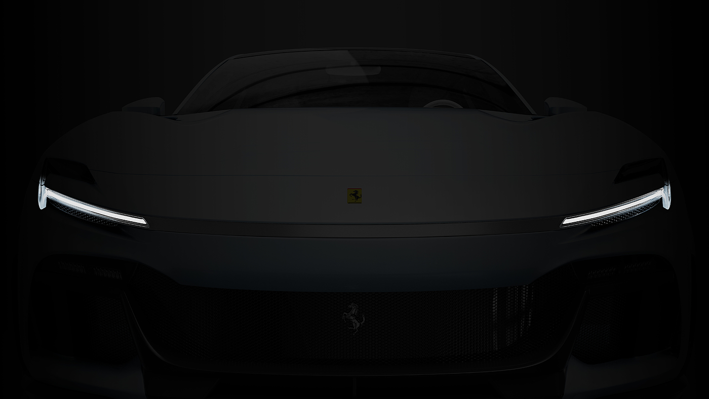 vehicle，Super run，Ferrari，Car rendering，Rendering exercise，