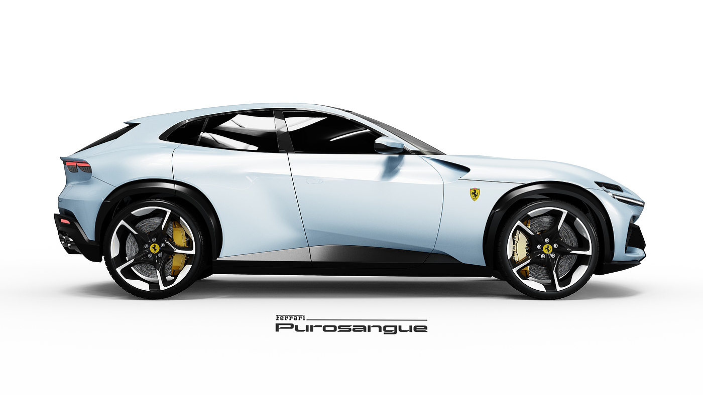 vehicle，Super run，Ferrari，Car rendering，Rendering exercise，