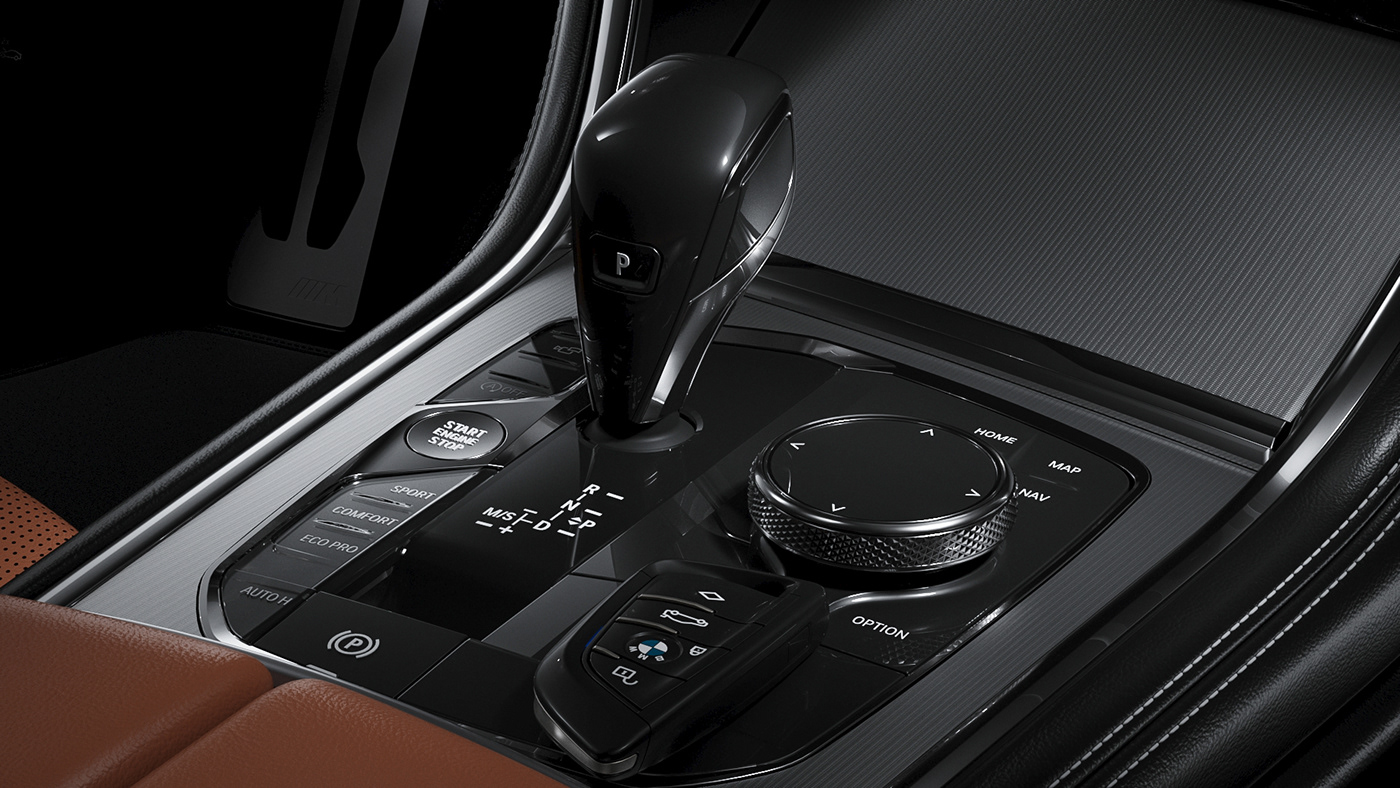 BMW M850i，high performance car，Computer Generated Shadow，