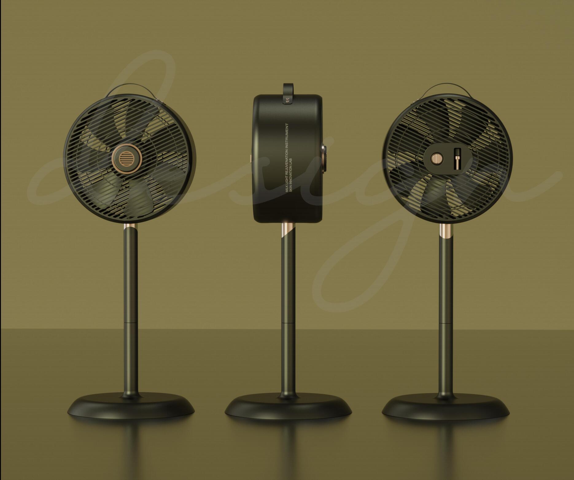 Floor Fan Design，Light luxury style，Cream，Diablo color scheme，Electric fan design，Small household appliance design，