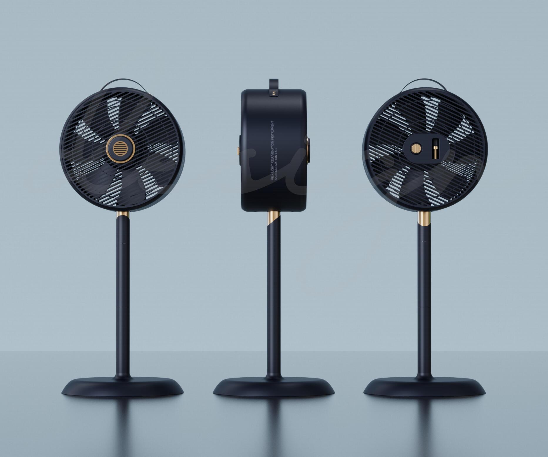 Floor Fan Design，Light luxury style，Cream，Diablo color scheme，Electric fan design，Small household appliance design，