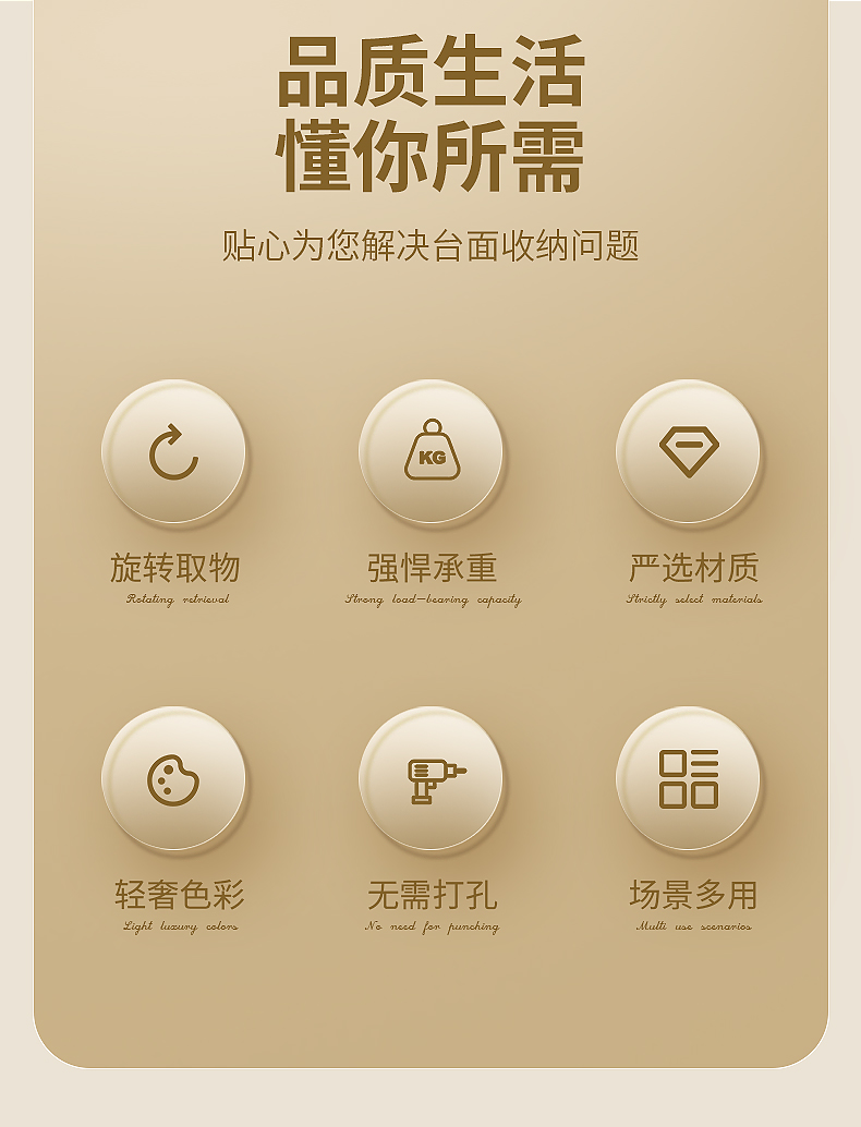 Wall hanging，rotate，Storage rack，Detail page，Render，