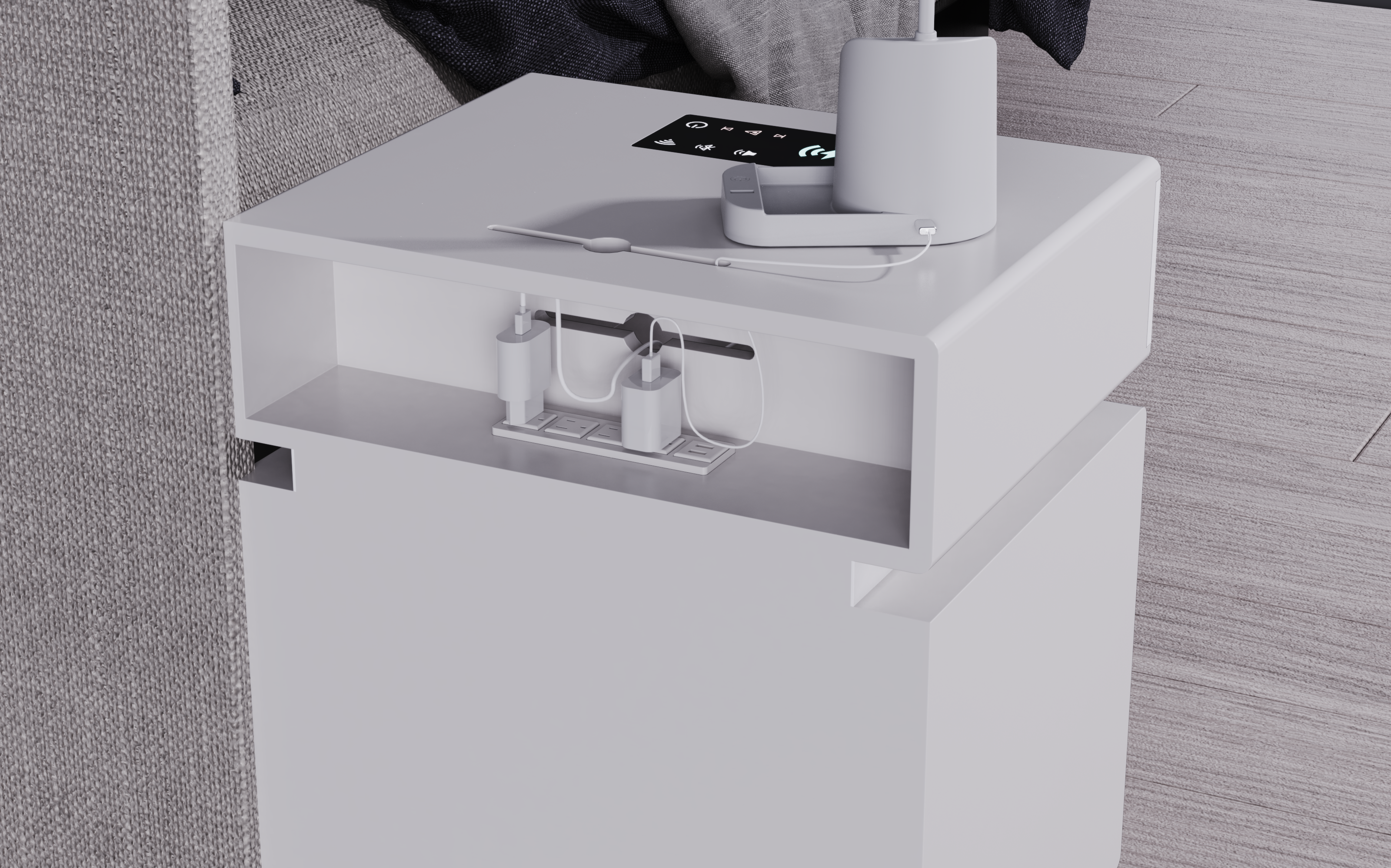 Smart home，bedside cupboard，furniture，