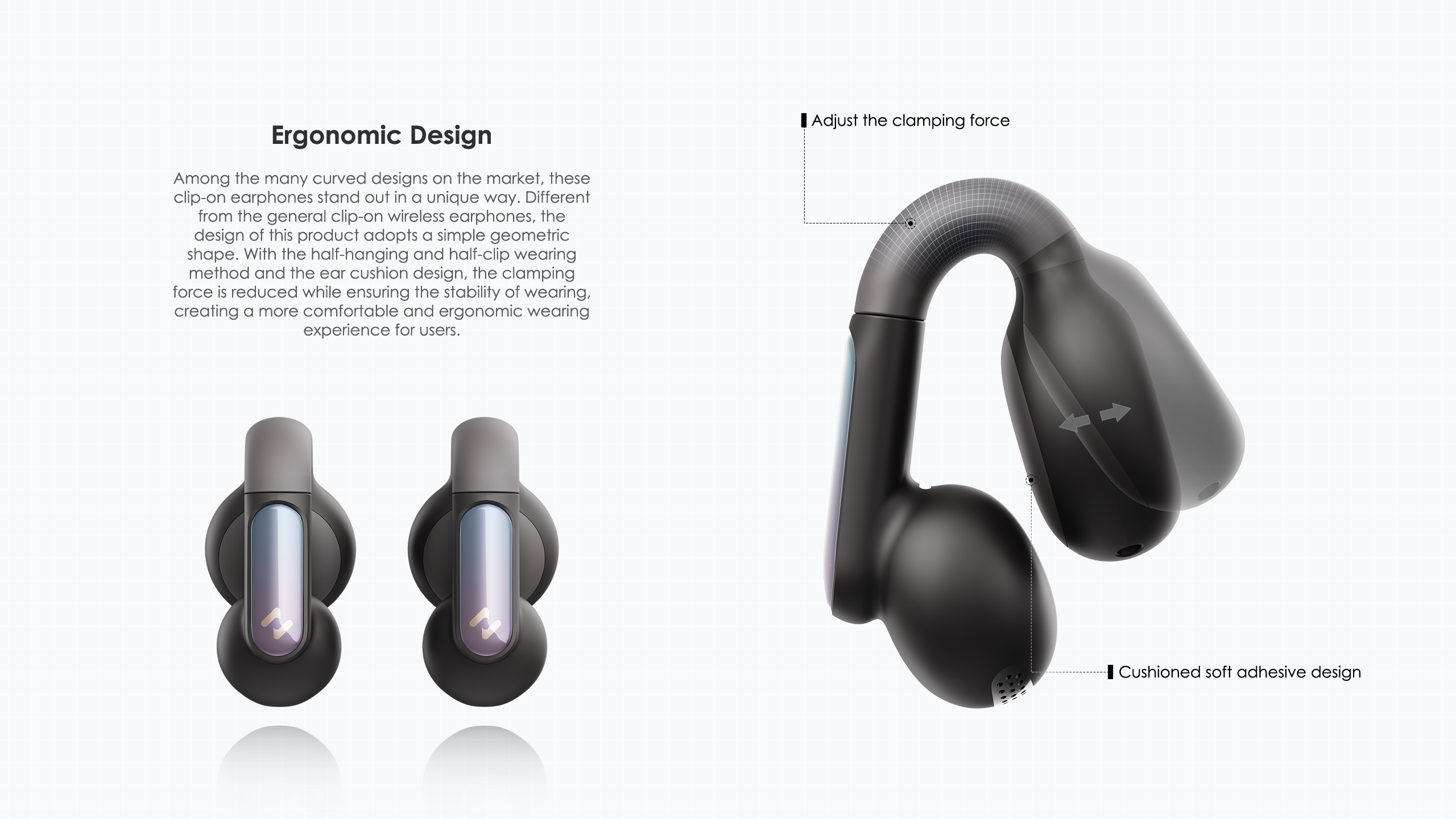 Open earphone, ear clip earphone，