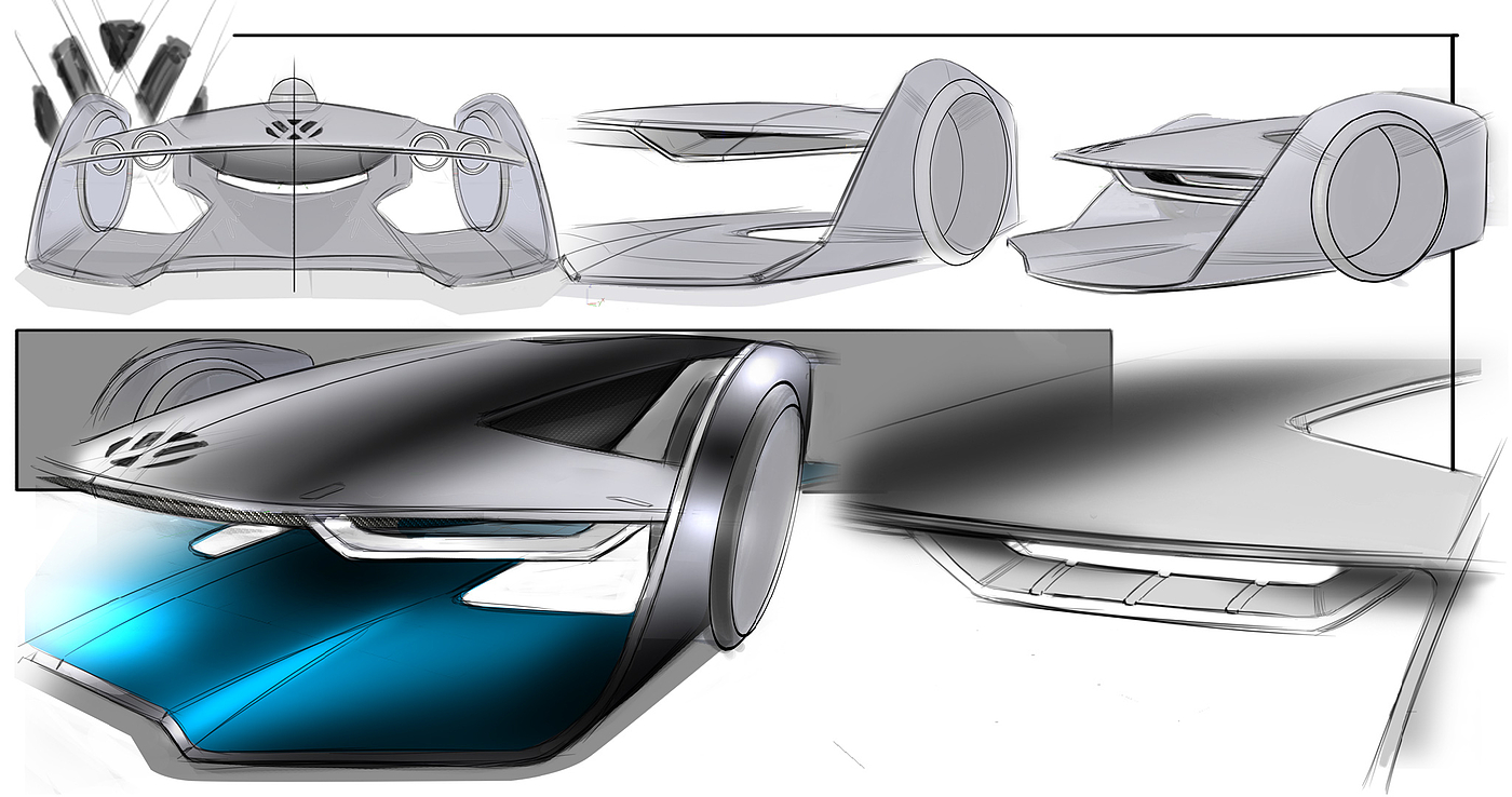 exo，automobile，design sketch，