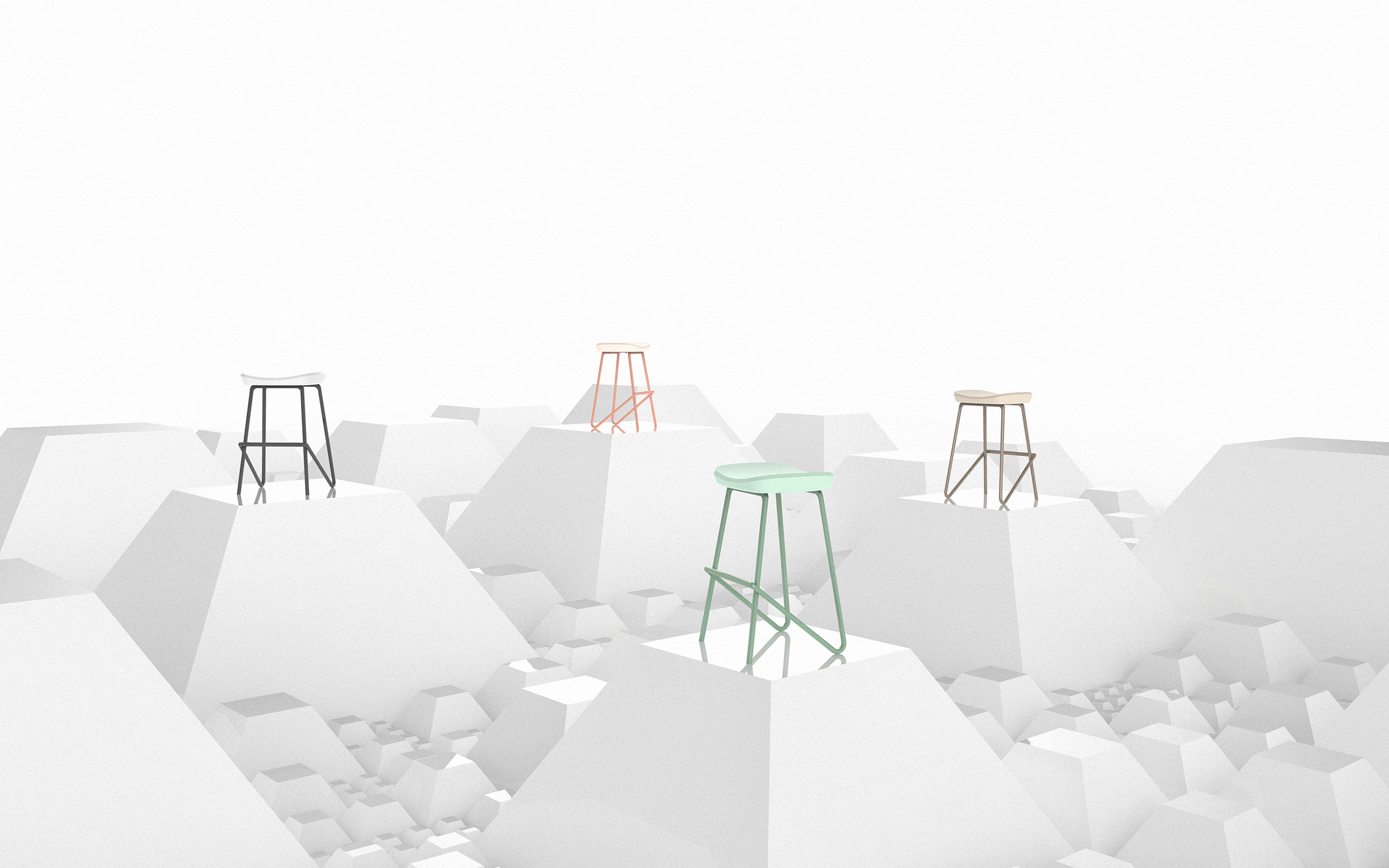 concept，chair，Hexagonal prism，