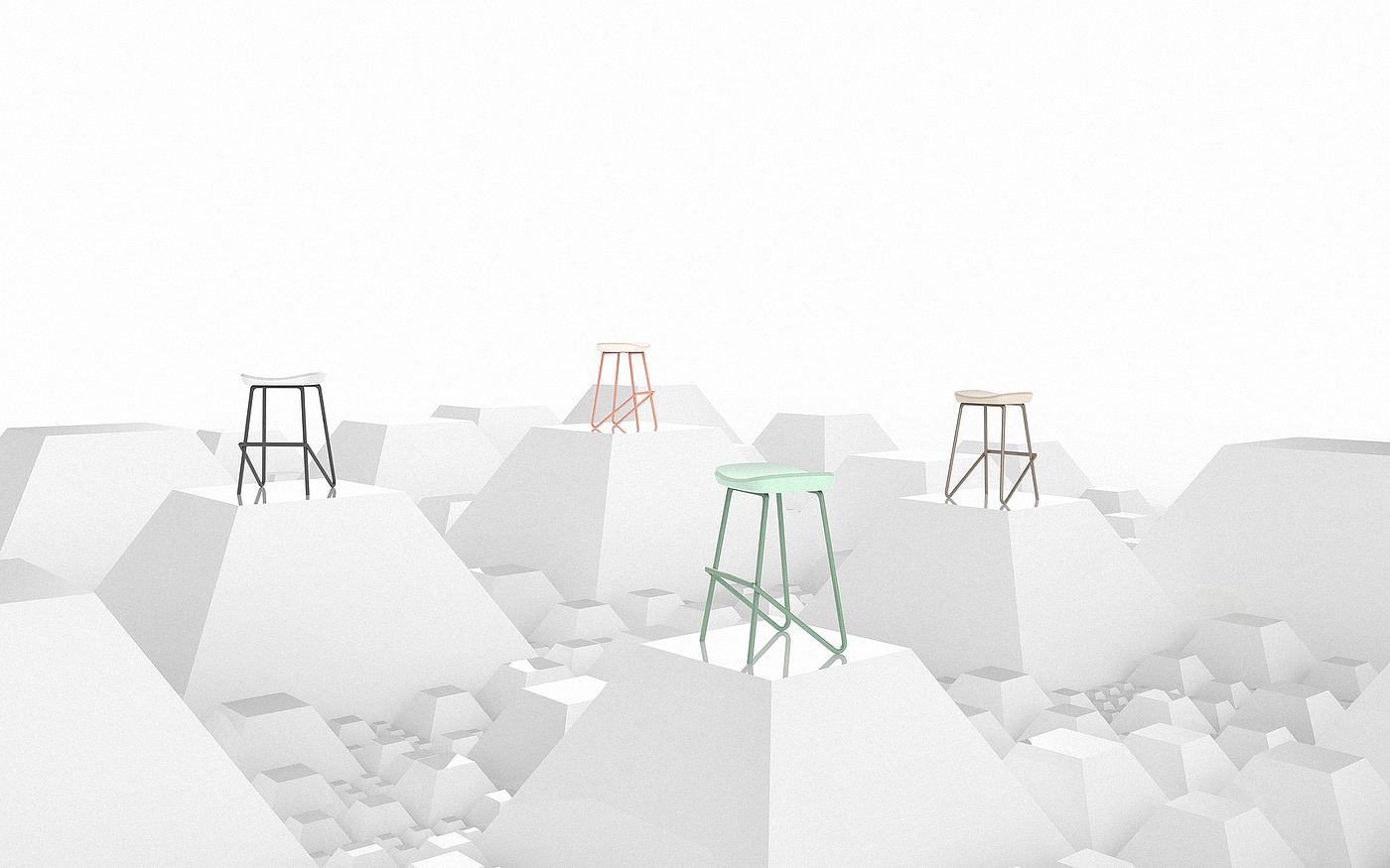 concept，chair，Hexagonal prism，