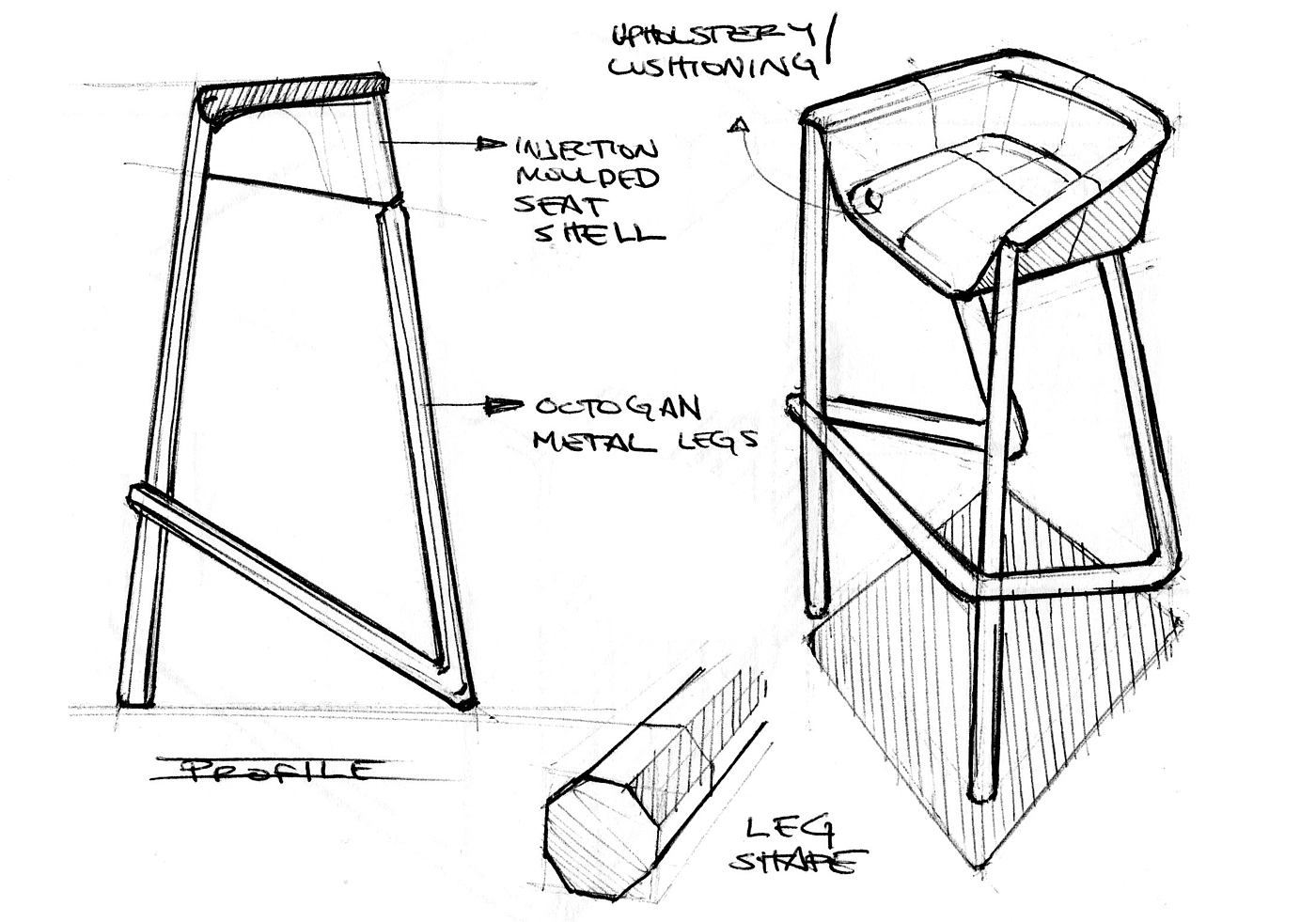 concept，chair，Hexagonal prism，