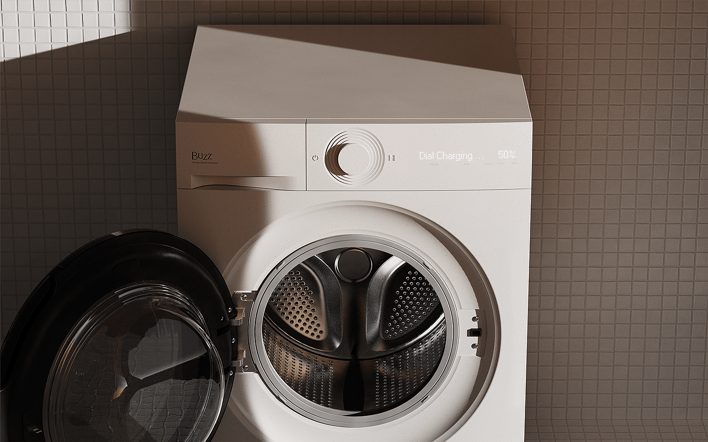 Washing machine，Vibration reminder，Magnetic dial，