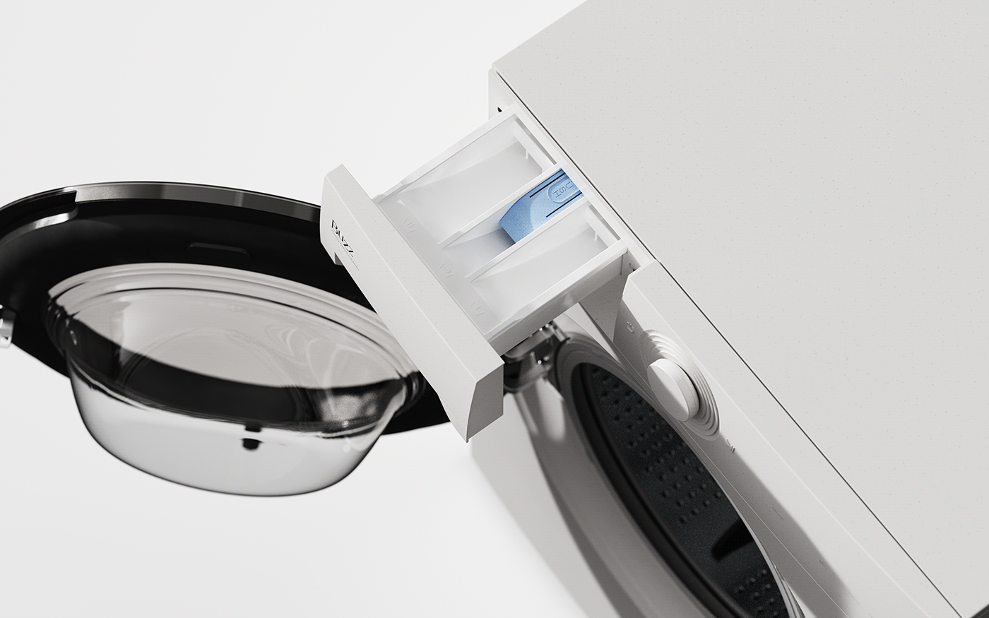 Washing machine，Vibration reminder，Magnetic dial，