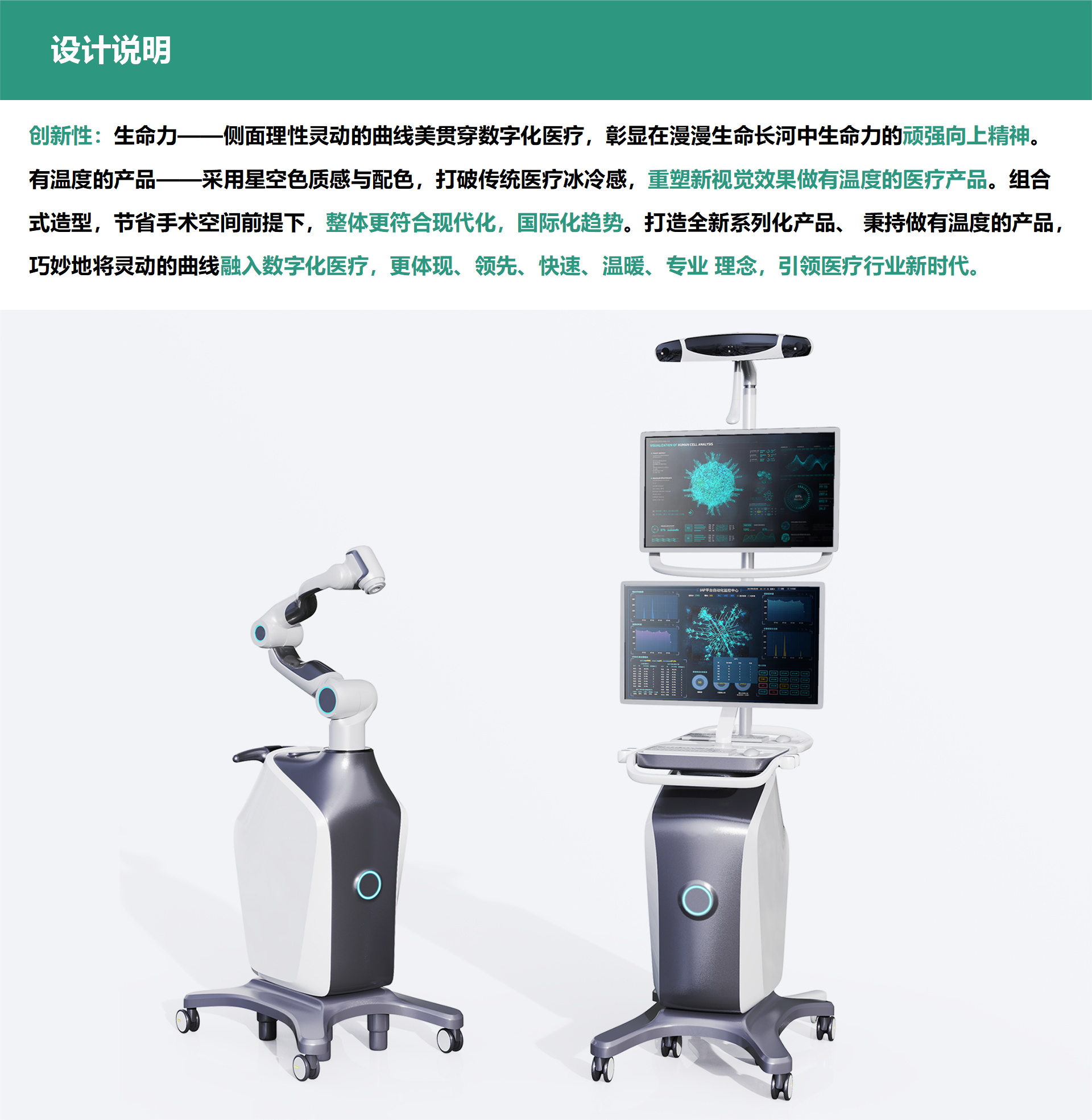 Surgical robot，Family design，Digital Medical，Appearance design，If Award，