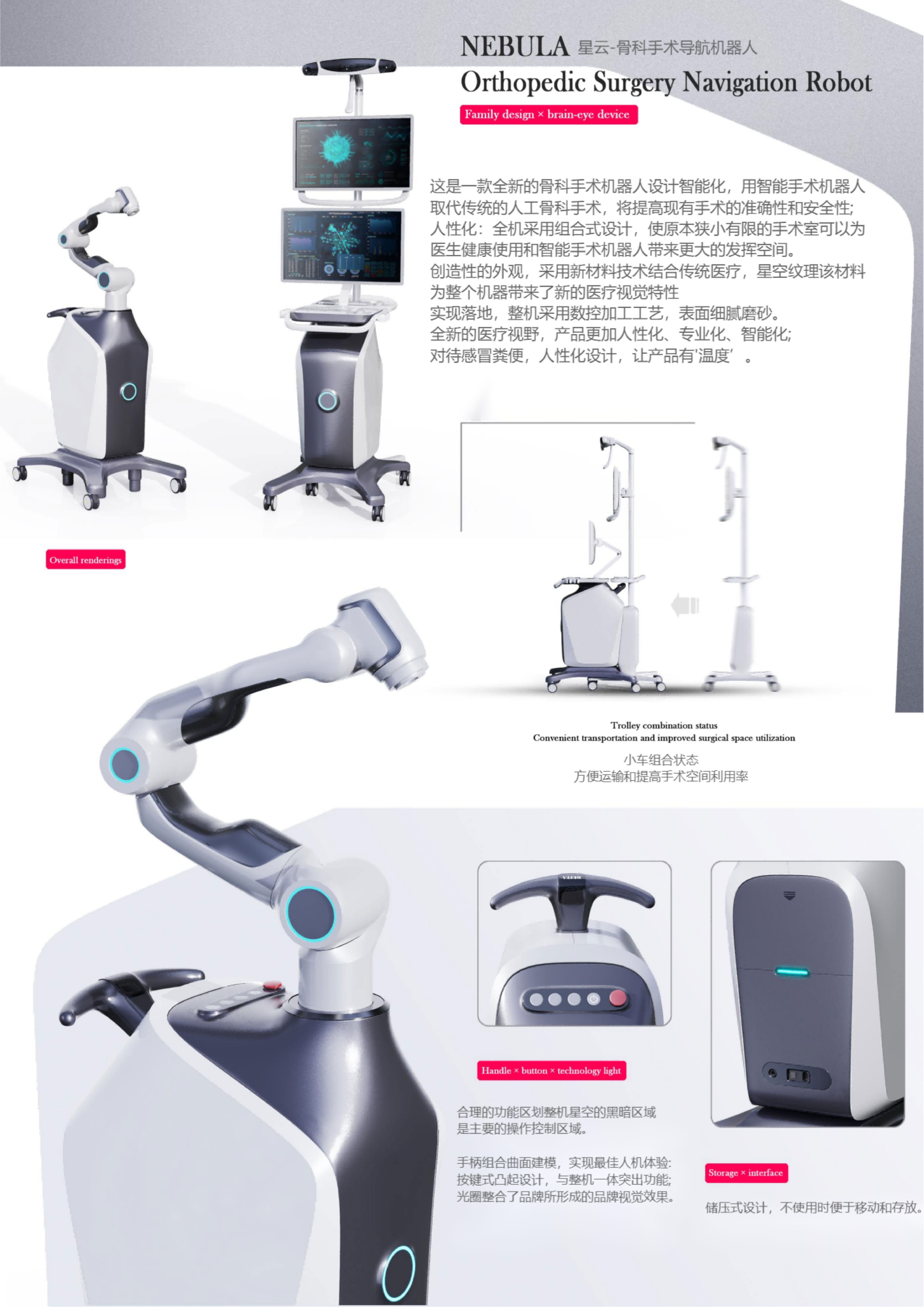 Surgical robot，Family design，Digital Medical，Appearance design，If Award，