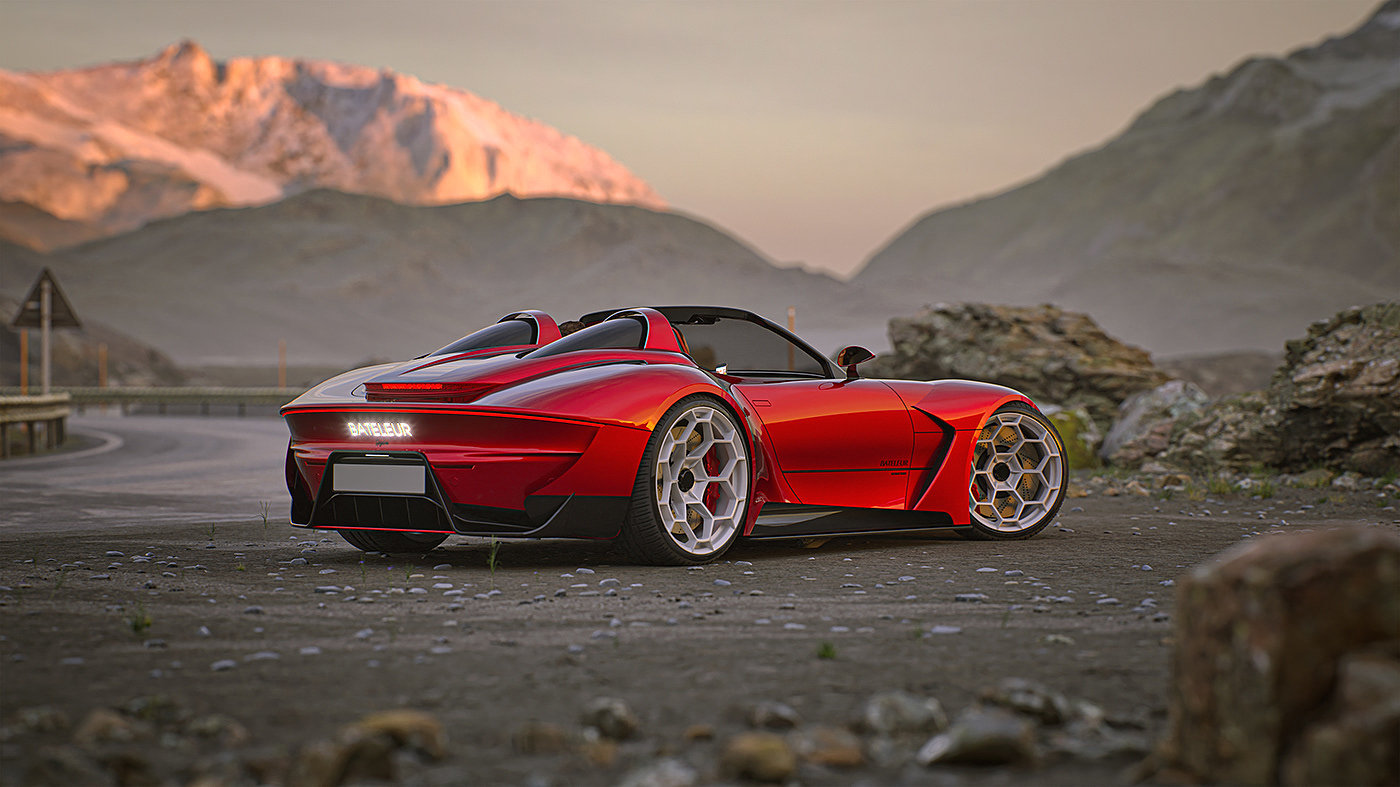 Render，Spyder，Sports car，gules，Bateleur HVT，