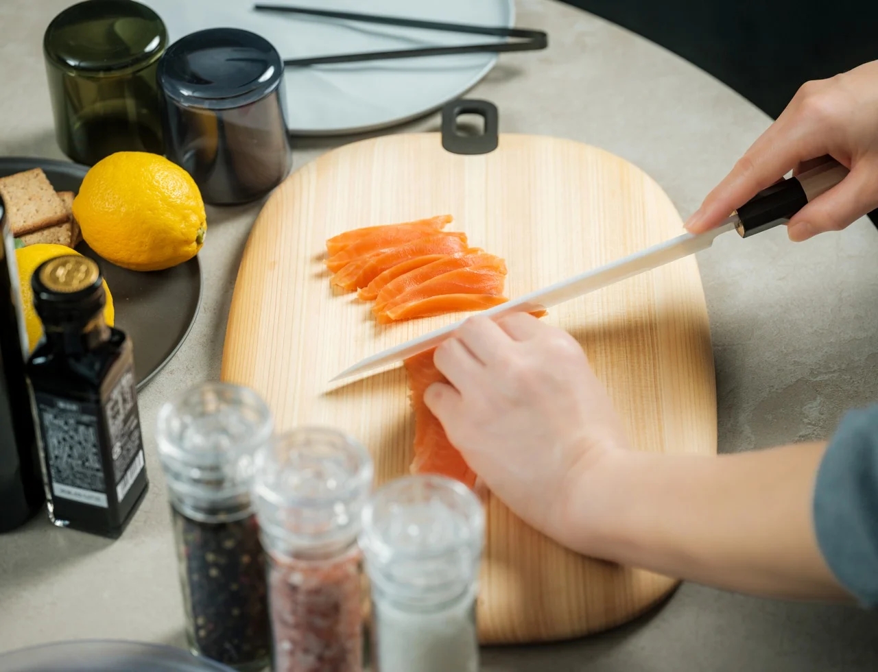Hinoki，Vegetable board，Kitchen tools，chopping block，
