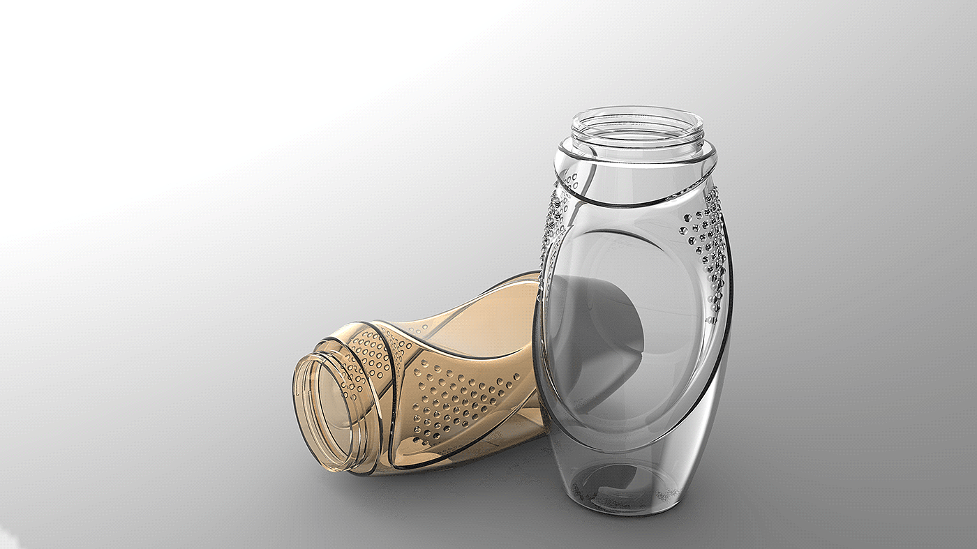 packing design，Plastic bottle，3D modeling，originality，